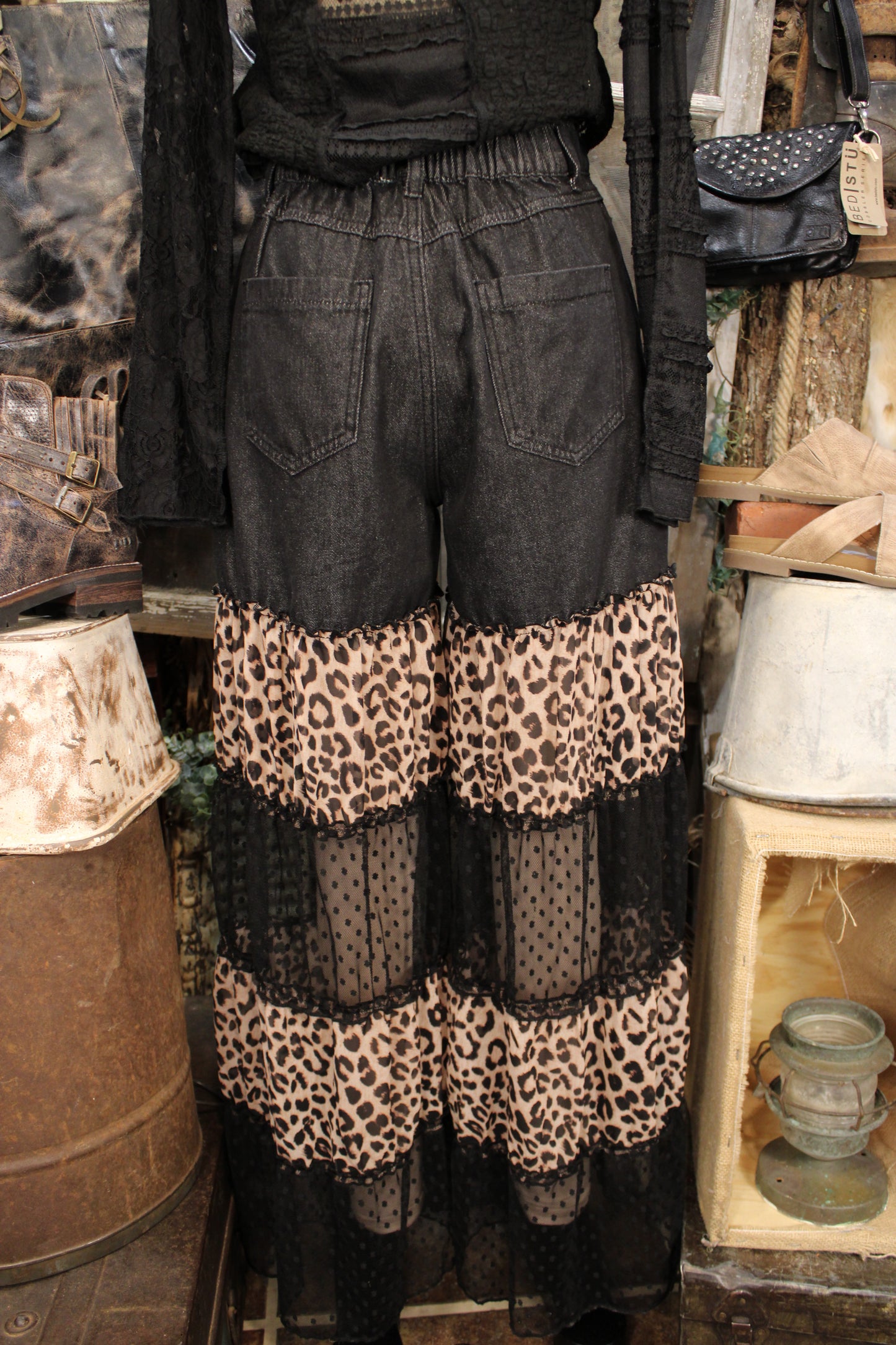 High Noon Leopard Lace Jeans