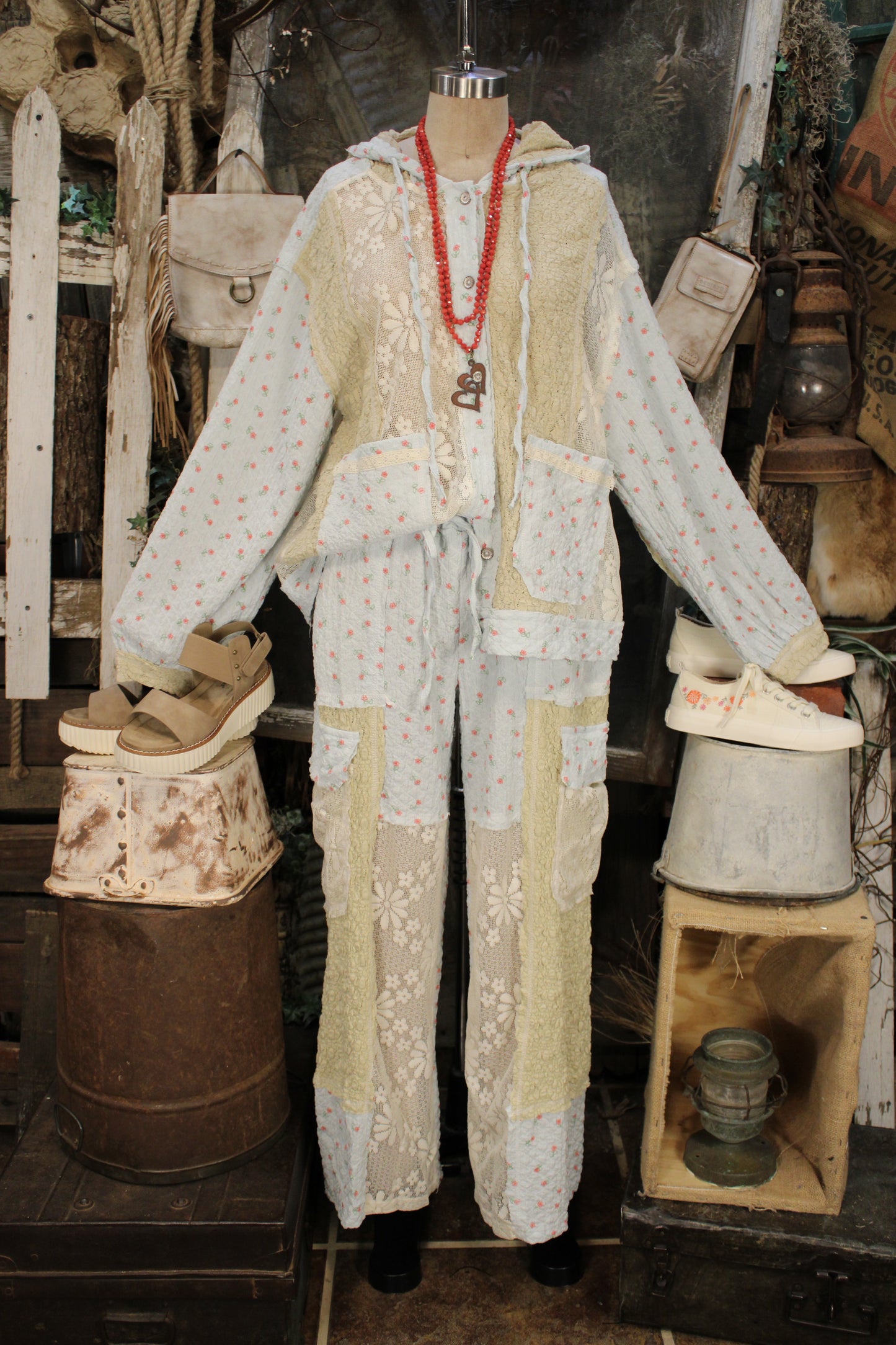 Petals And Lace Hooded Jacket