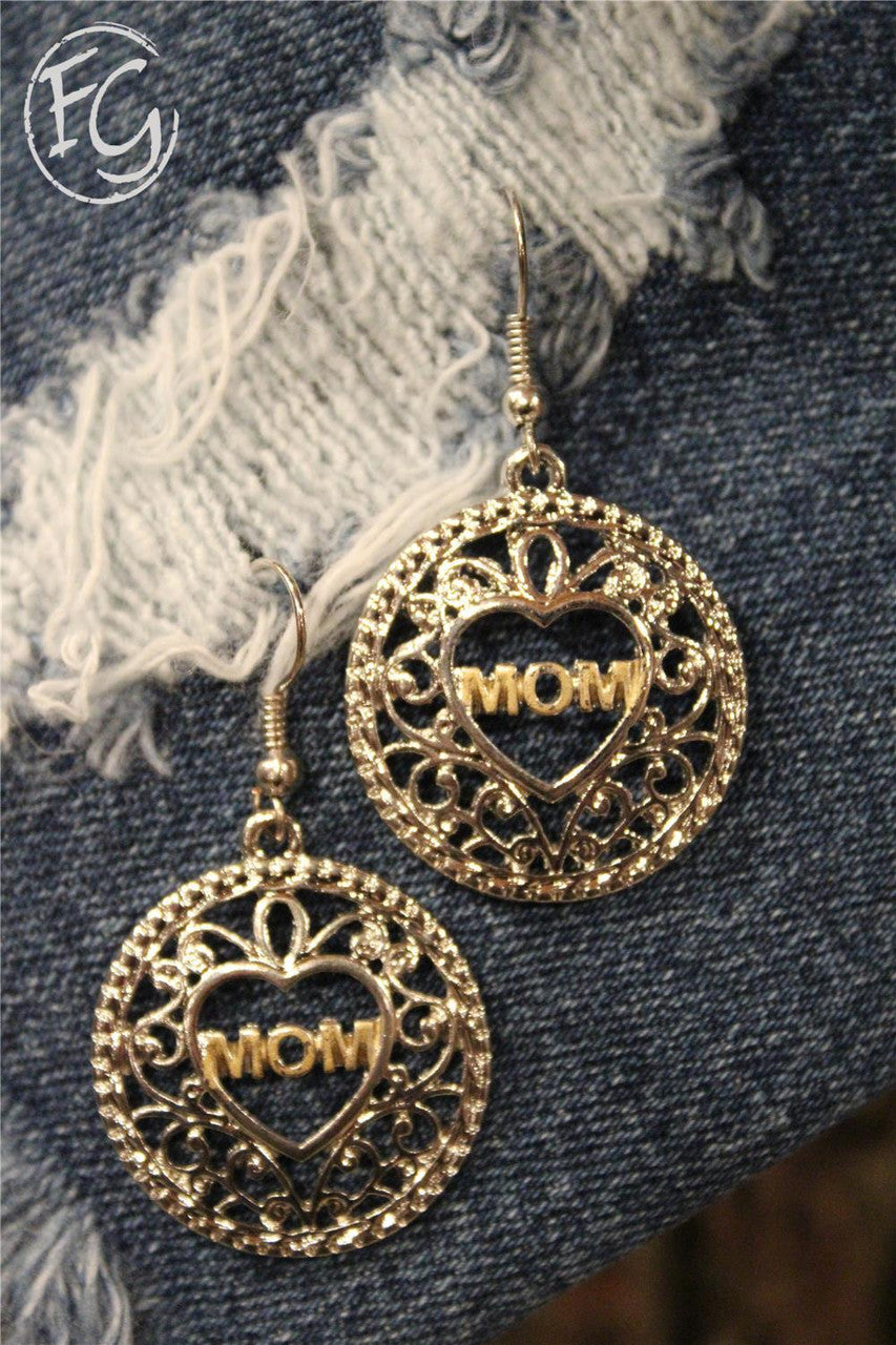 women's dangle earrings, farm girls fancy frills