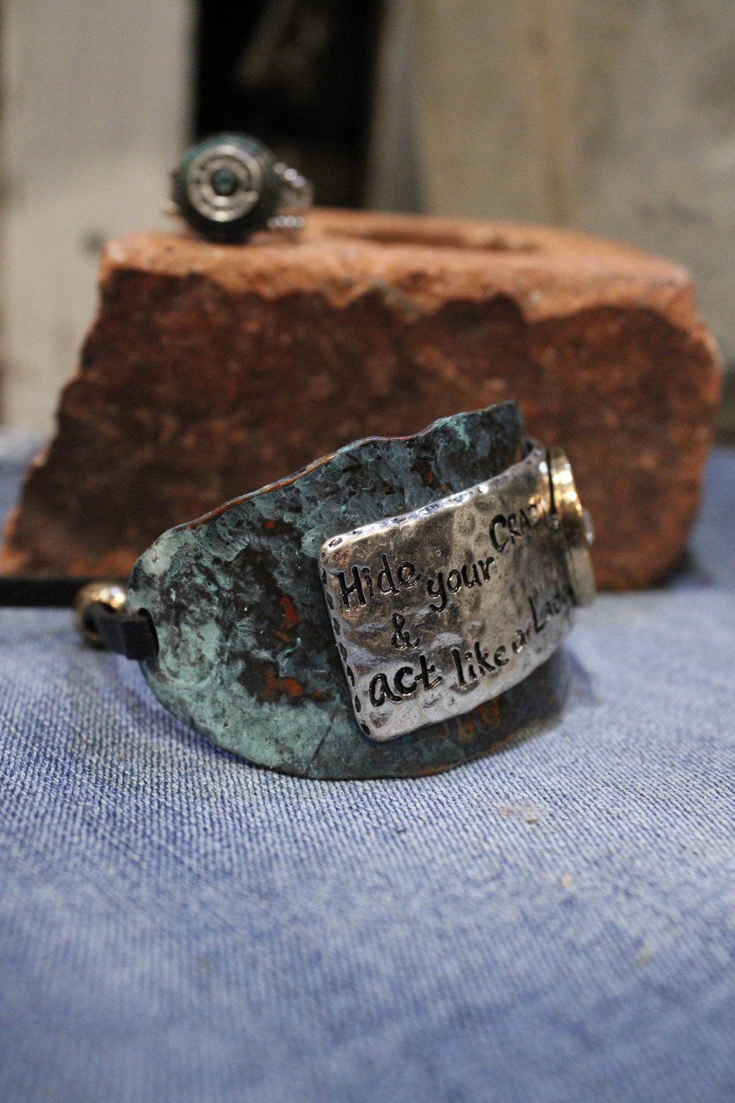 Hide Your Crazy Turquoise Cuff Bracelet
