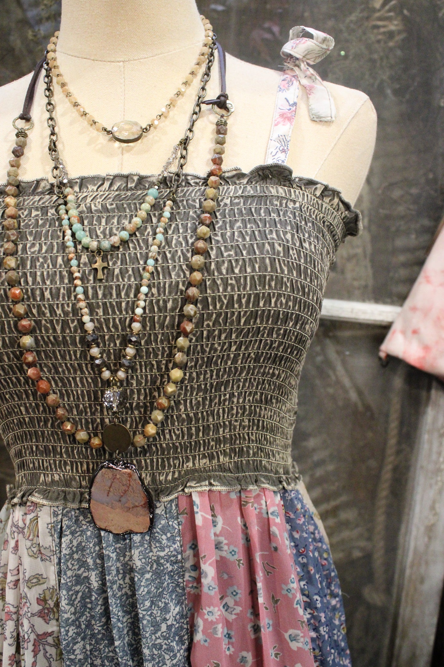 Mismatched Mindy Gravel Patched Maxi Dress