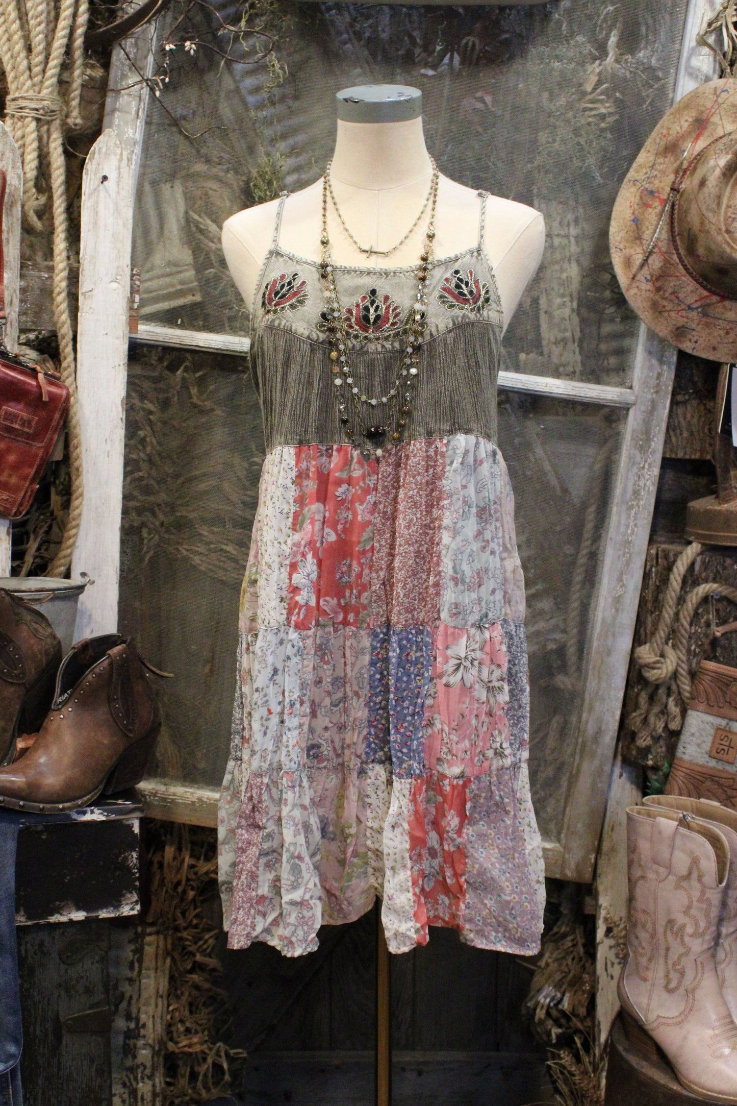 Homestitch Patchwork Dress