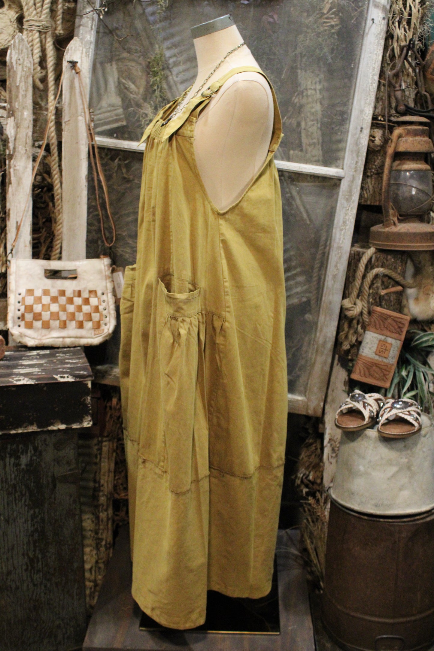Golden Kiwi Jumper Dress