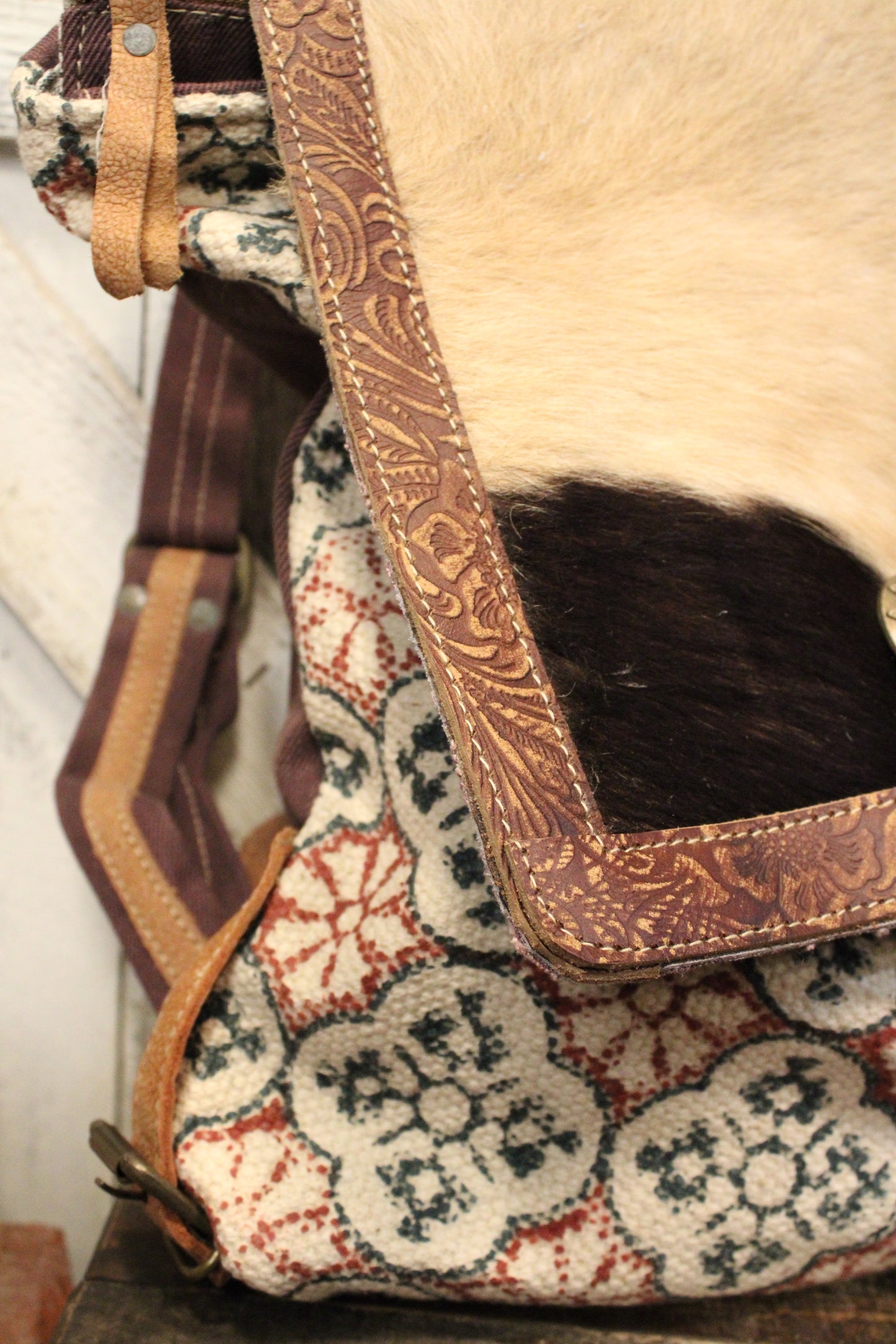 Cowgirl Cutie Backpack Upcycled Canvas Bag