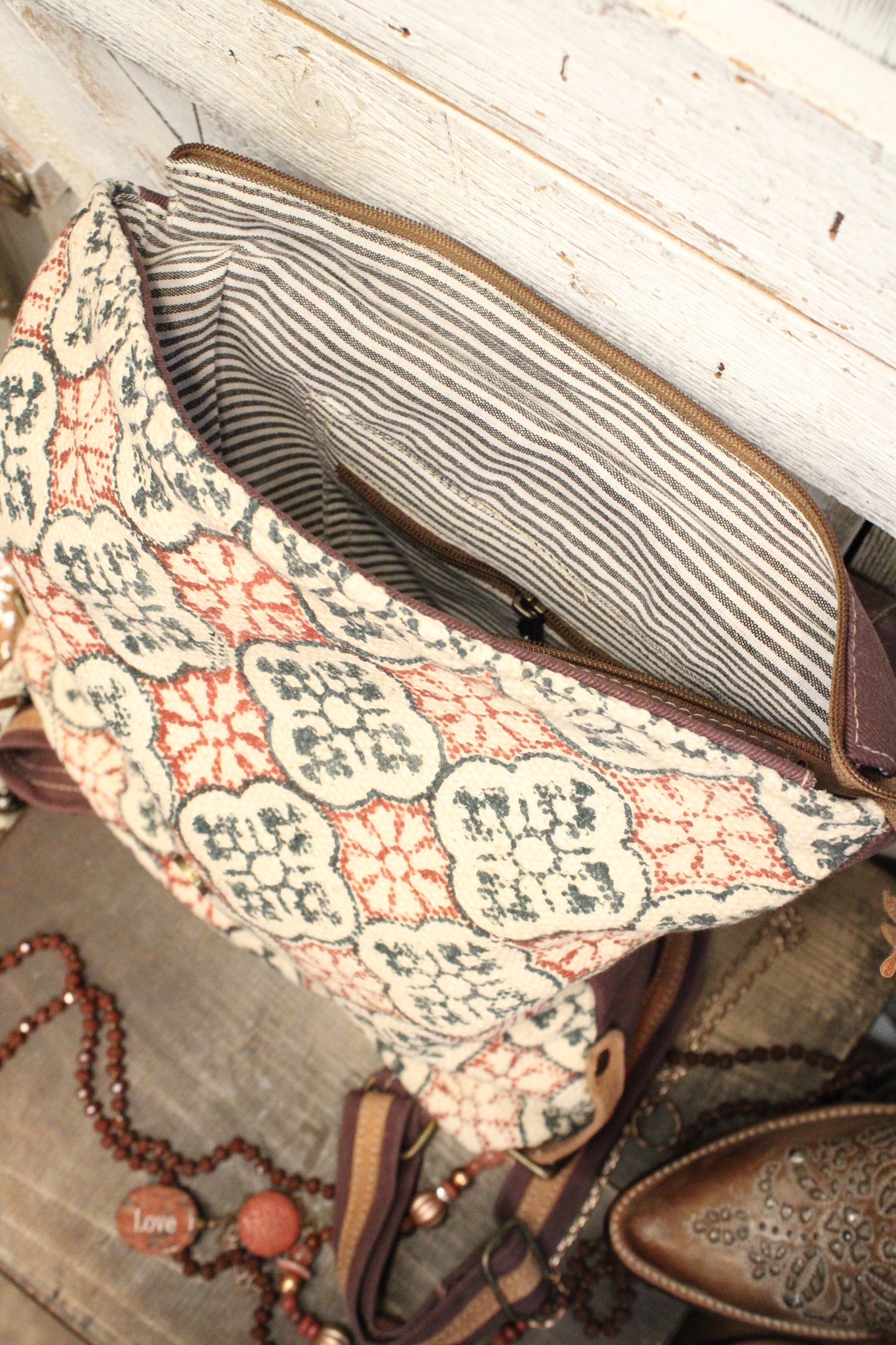 Cowgirl Cutie Backpack Upcycled Canvas Bag