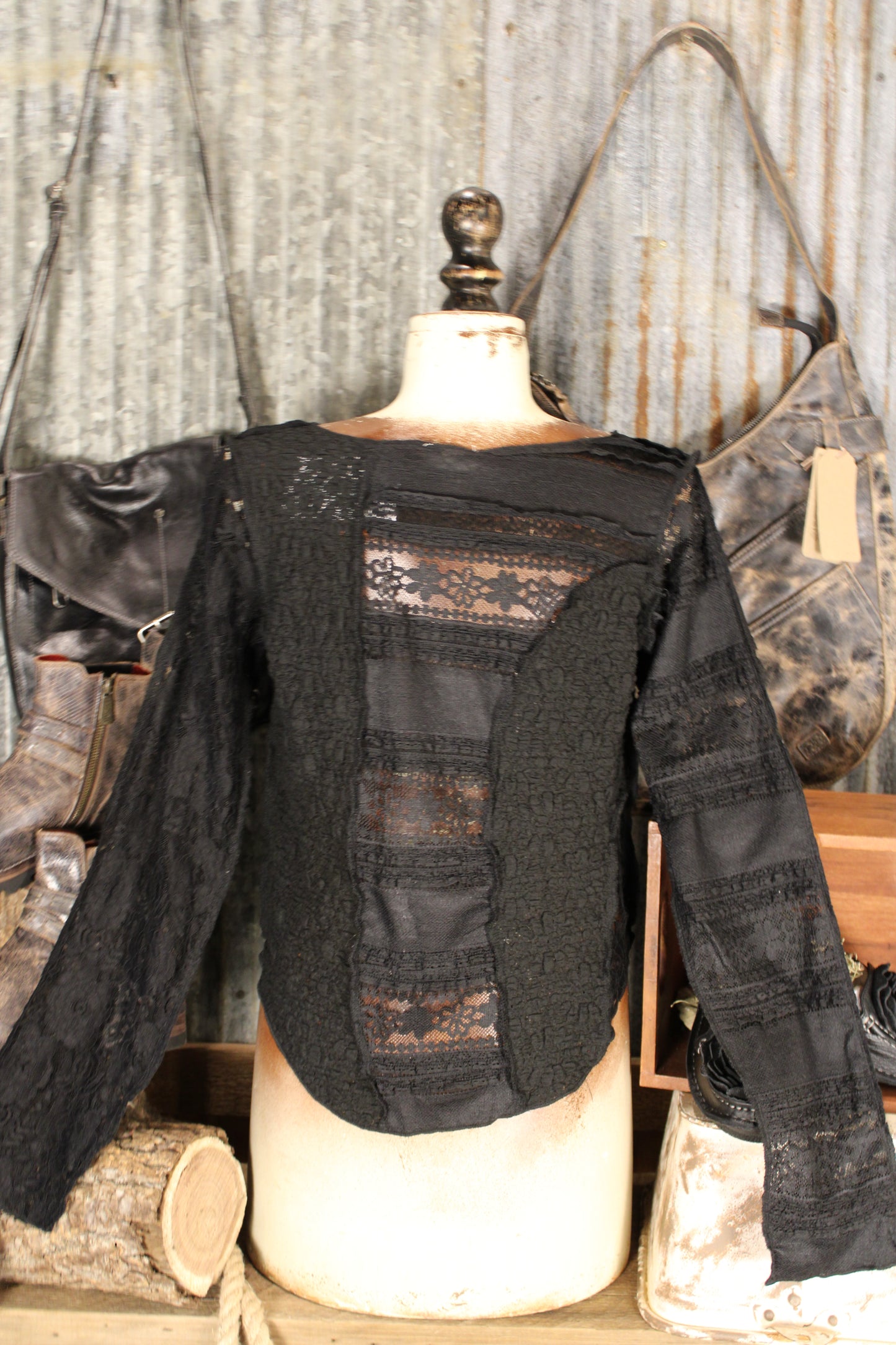 Now You See Me Black Mesh Top