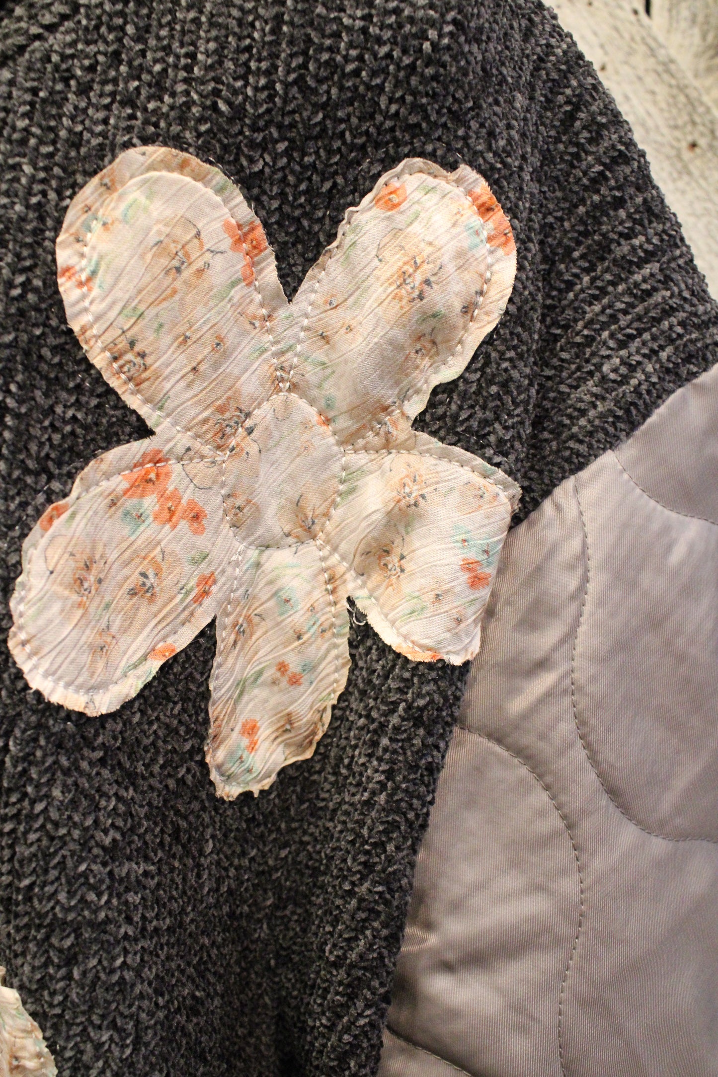 Moonflower Patchwork Bomber Jacket