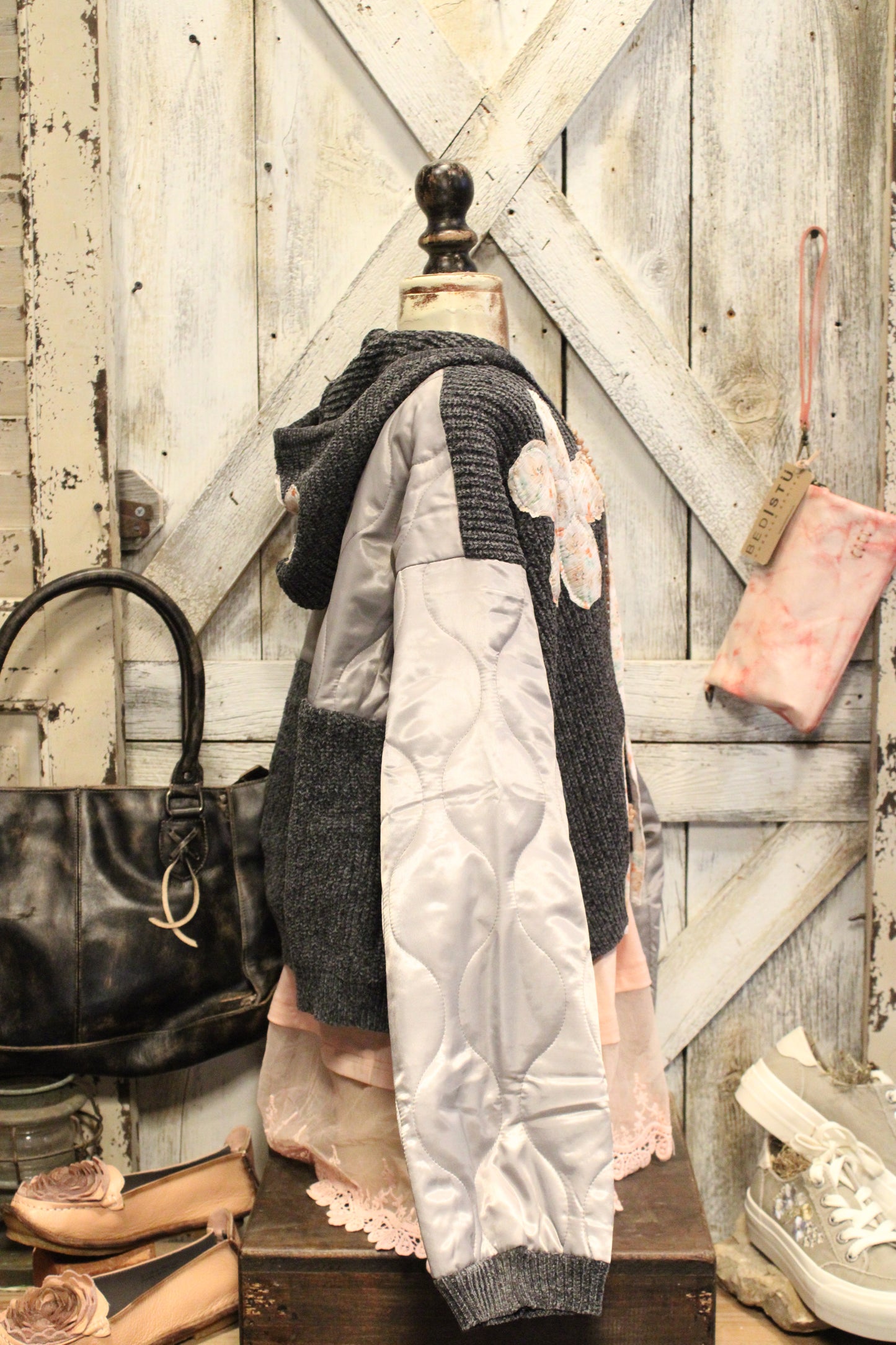 Moonflower Patchwork Bomber Jacket