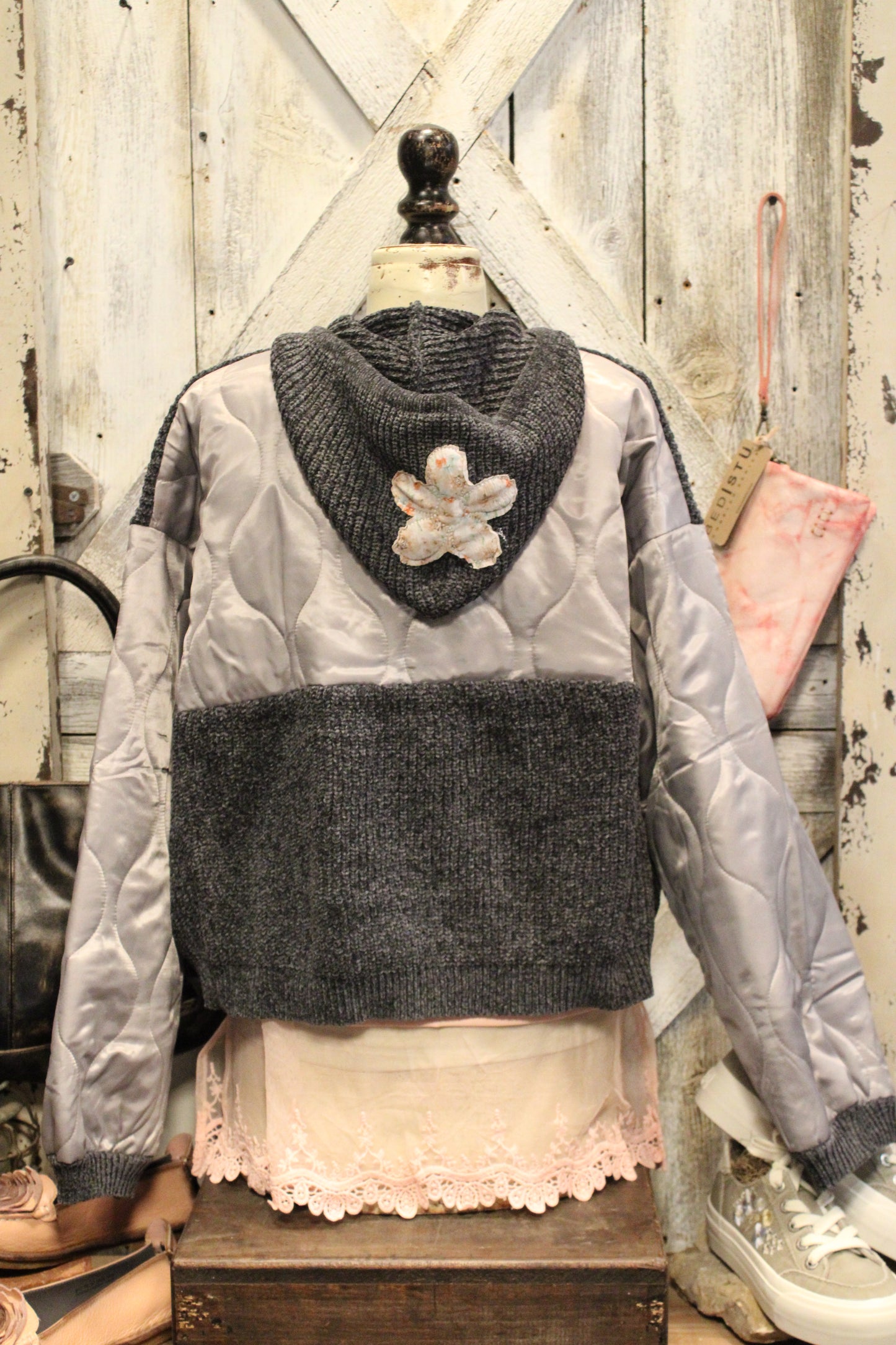 Moonflower Patchwork Bomber Jacket