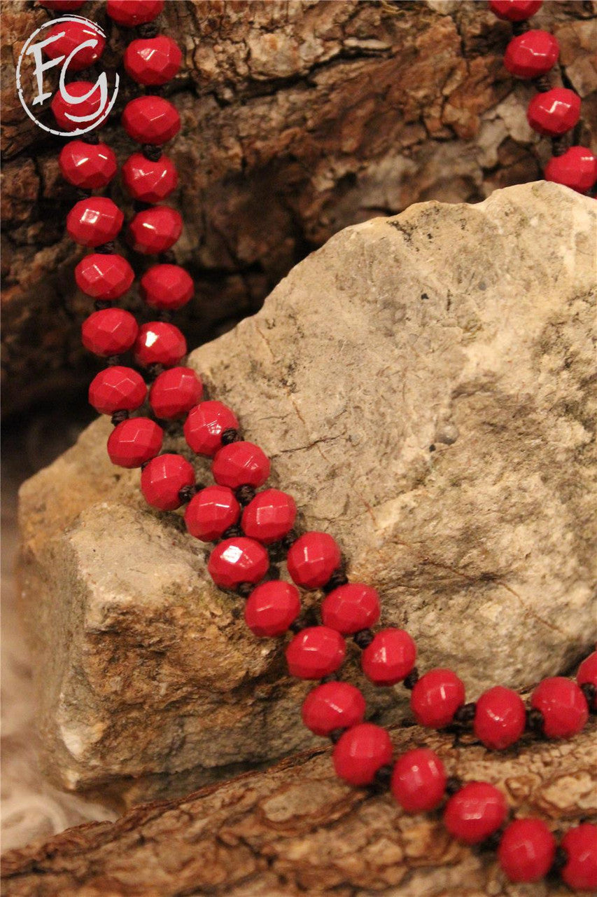Crystal Beaded Long Necklace, Farm Girls Fancy Frills