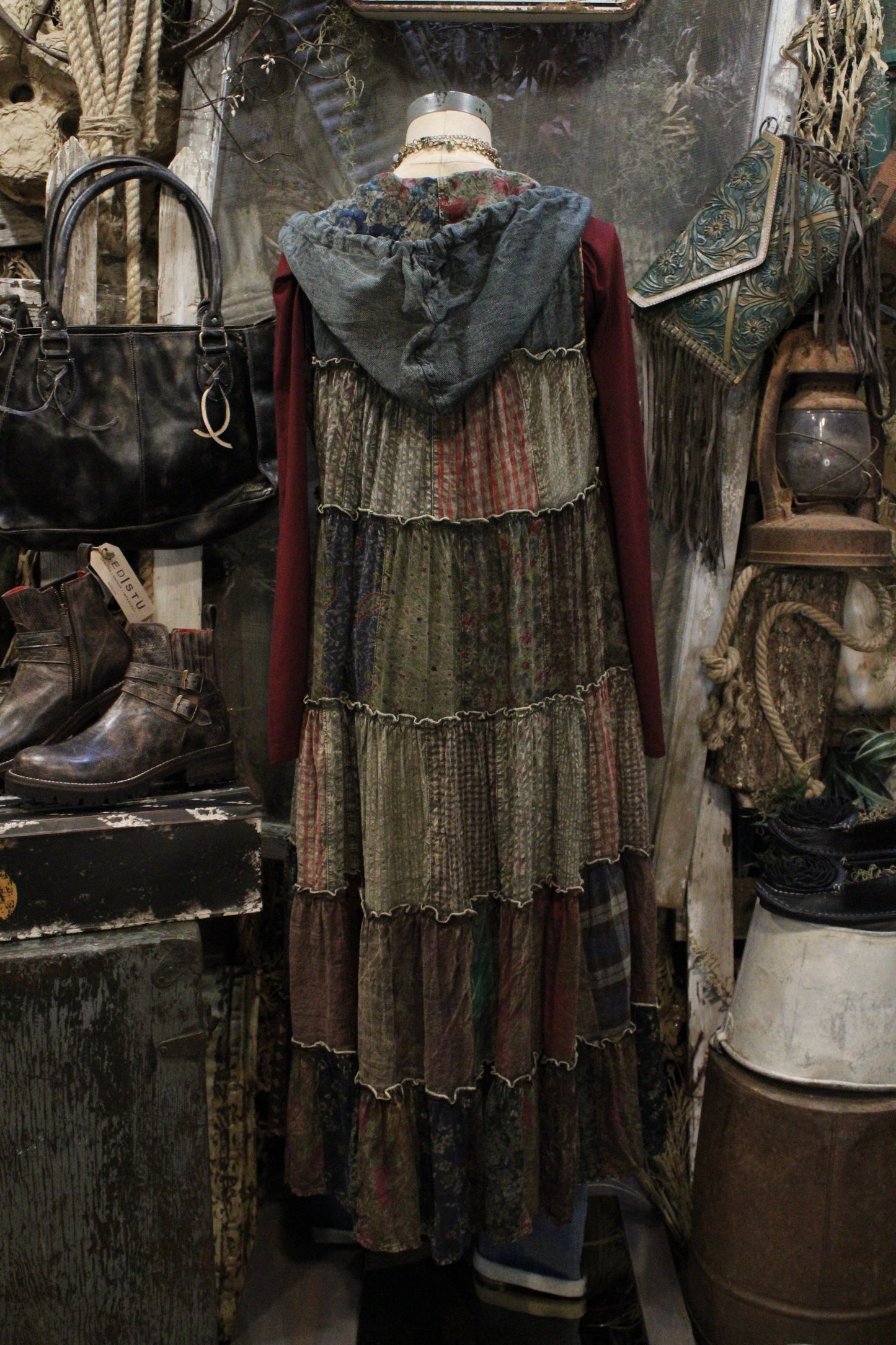 Meadow Bloom Sleeveless Hooded Jacket