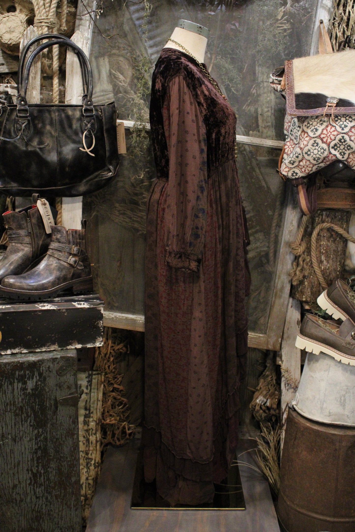 Chestnut Ridge Wrapped Midi Dress