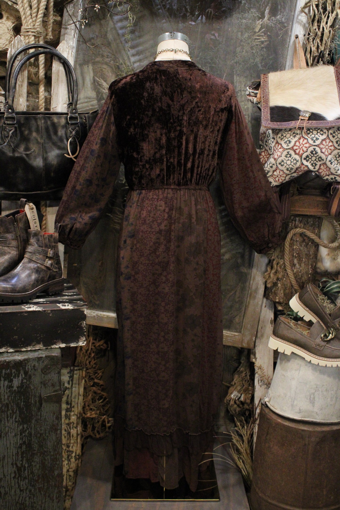Chestnut Ridge Wrapped Midi Dress