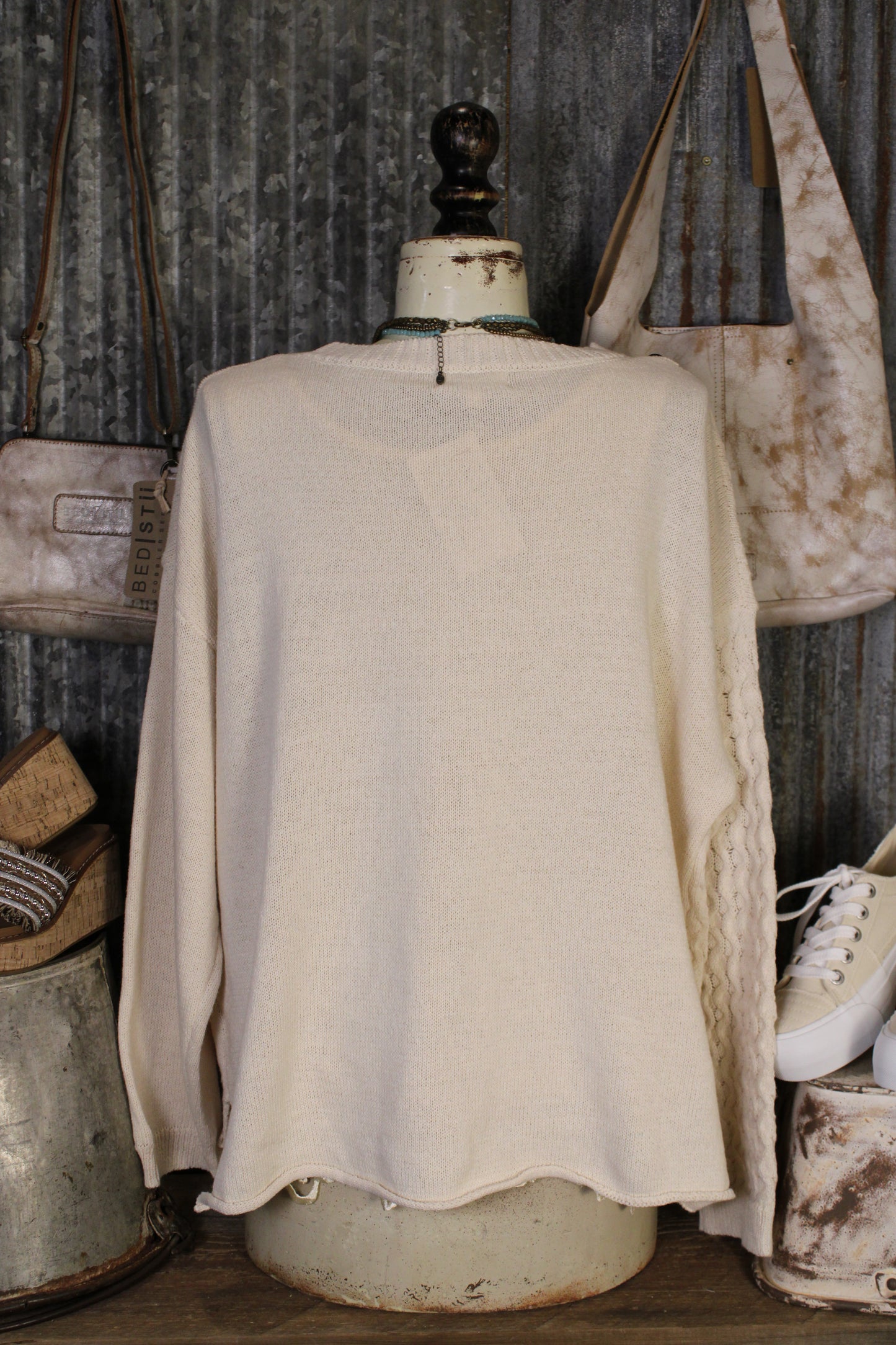Cottage Charm Cream Sweater