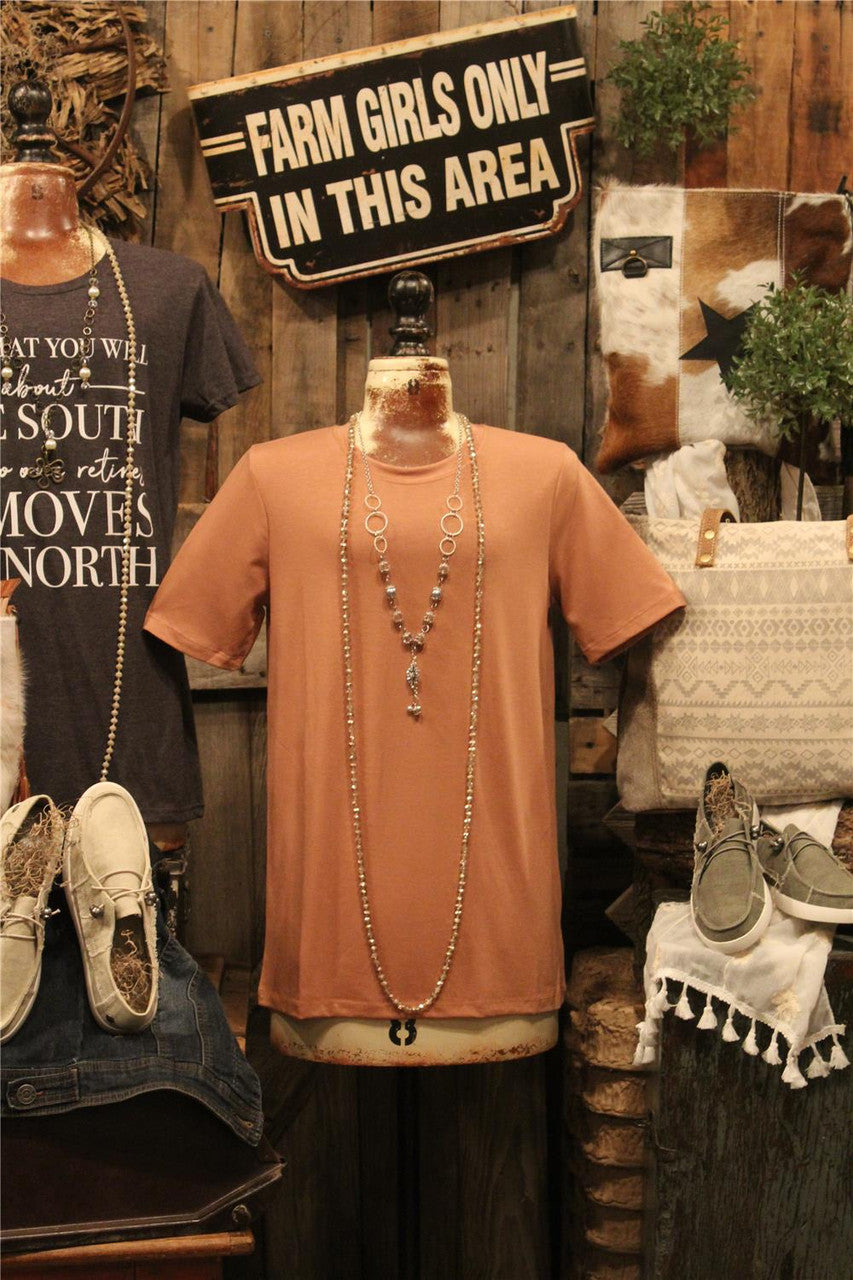 Tan layering tee