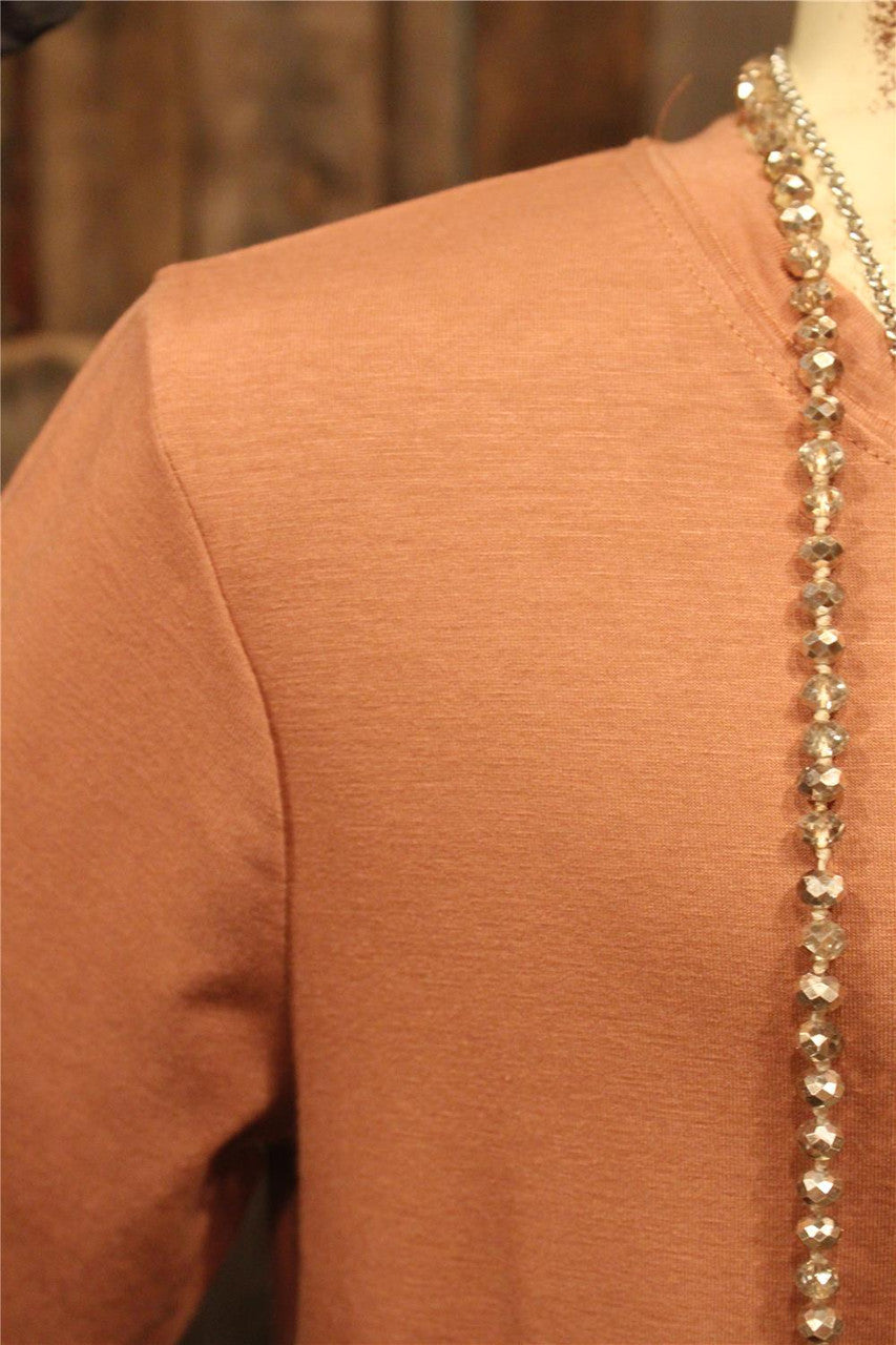 Tan layering tee