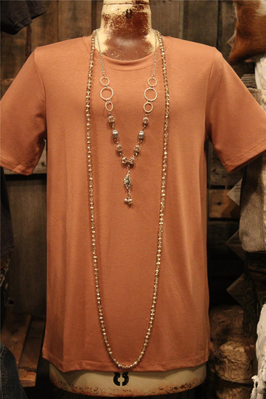 Tan layering tee
