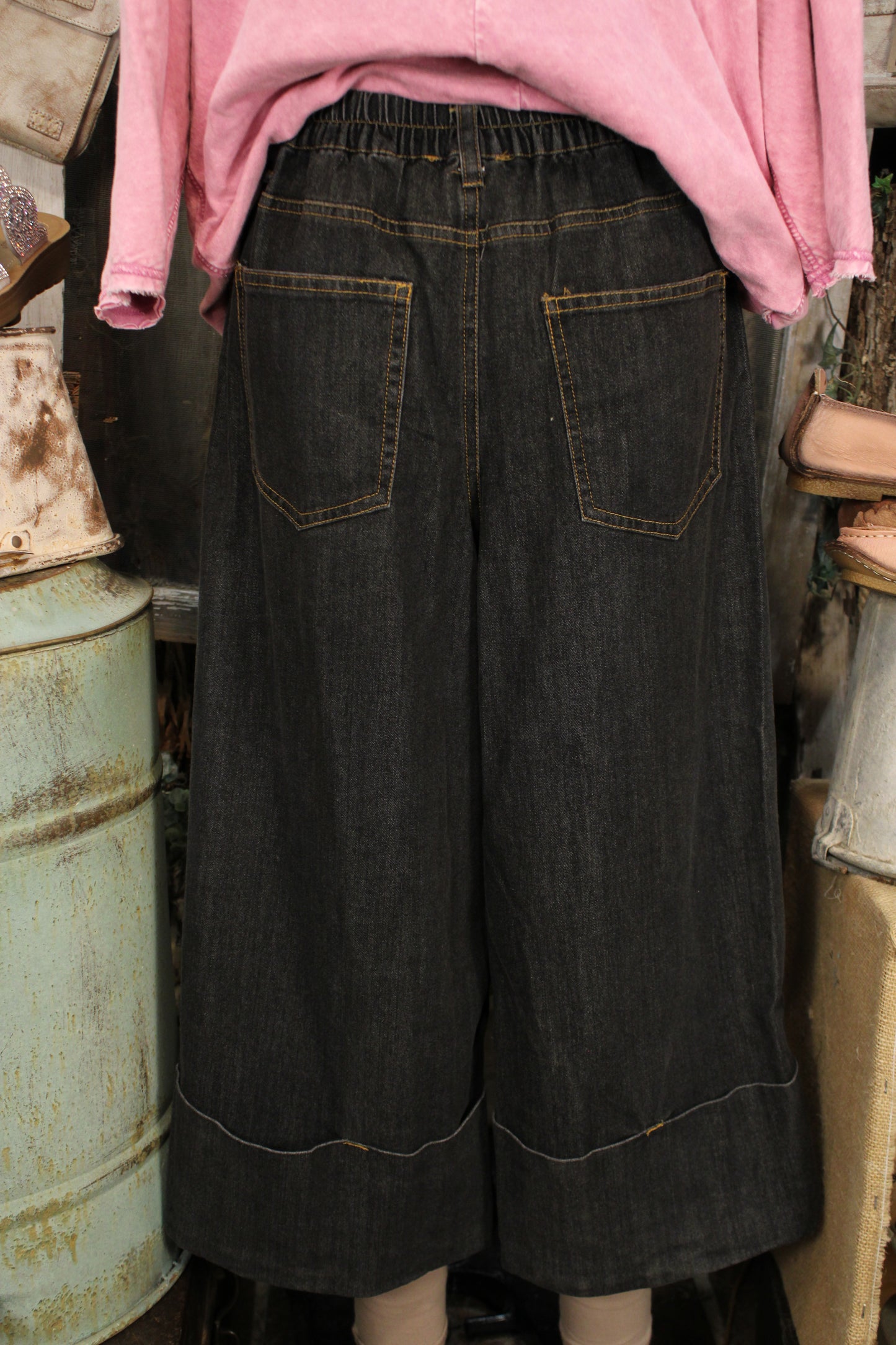 Rose Patch Crop Jeans