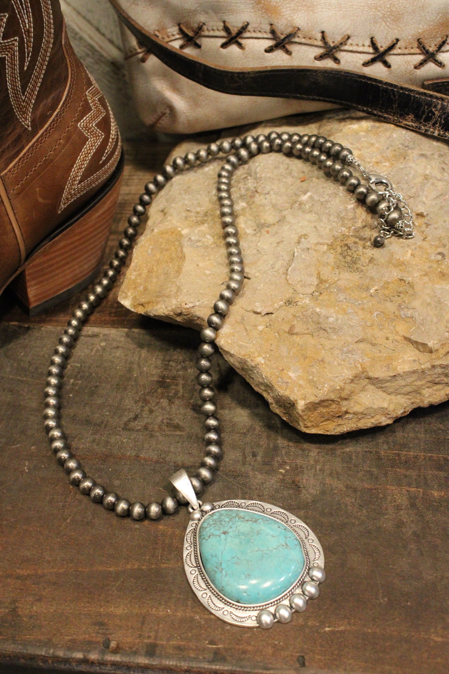 Turquoise Teardrop Necklace