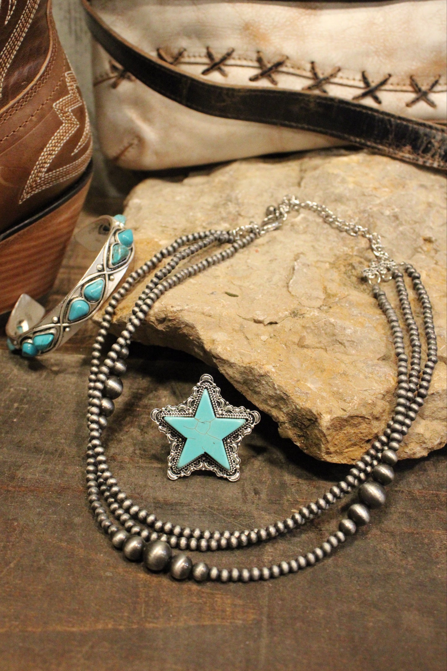 Lone Star Turquoise Adjustable Ring