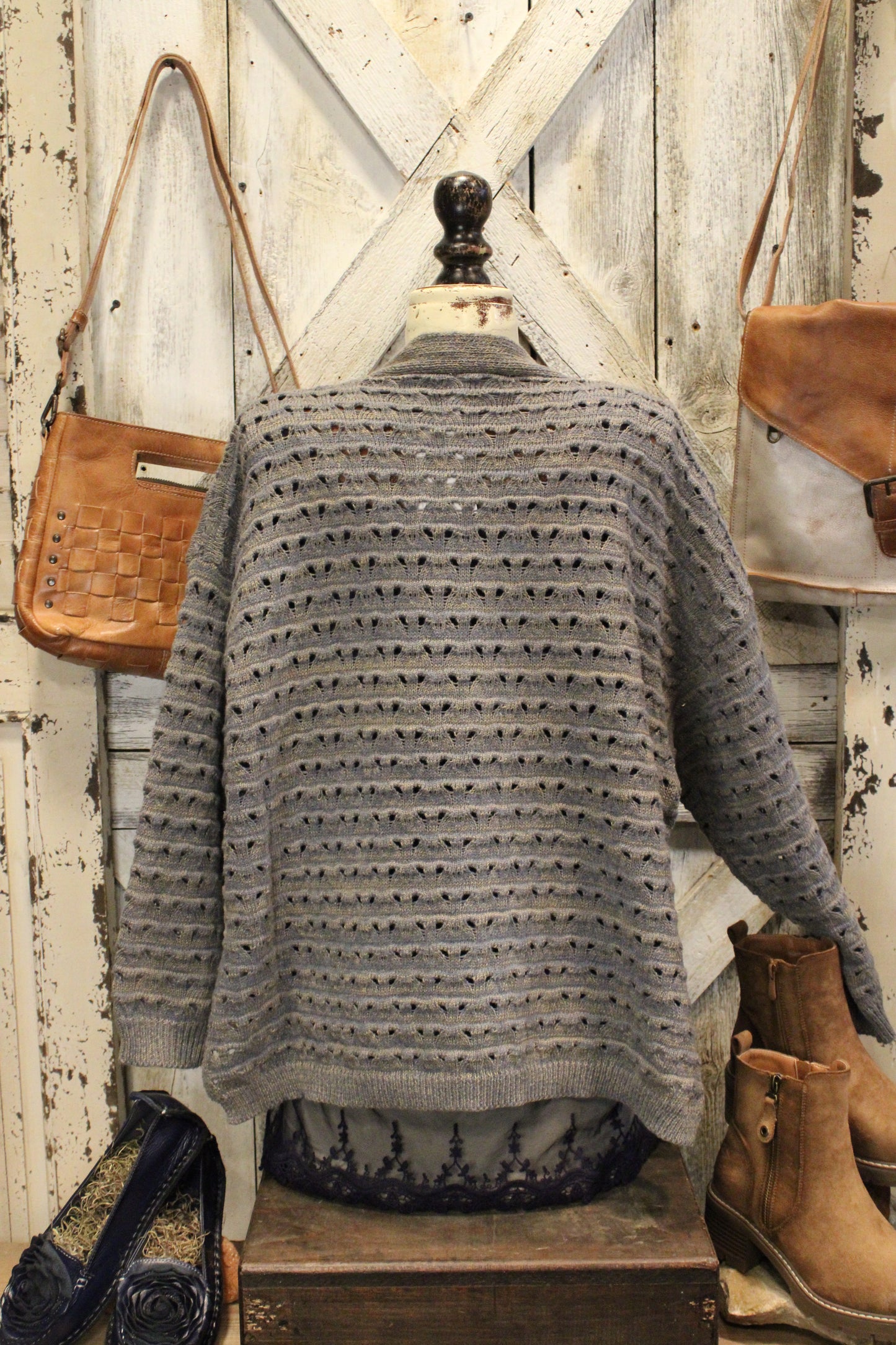 Dusty Porch Gray Cardigan