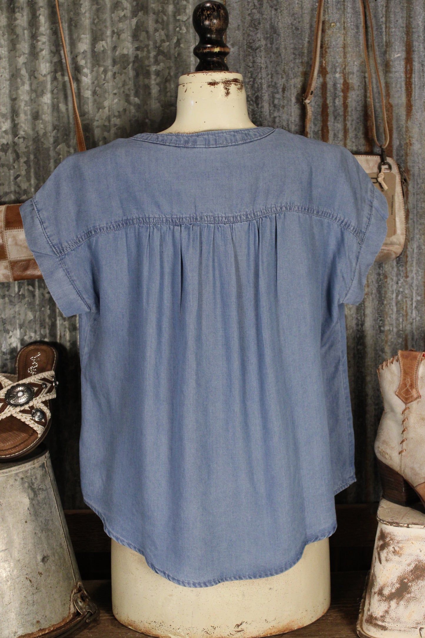 Easy Days Chambray Blouse