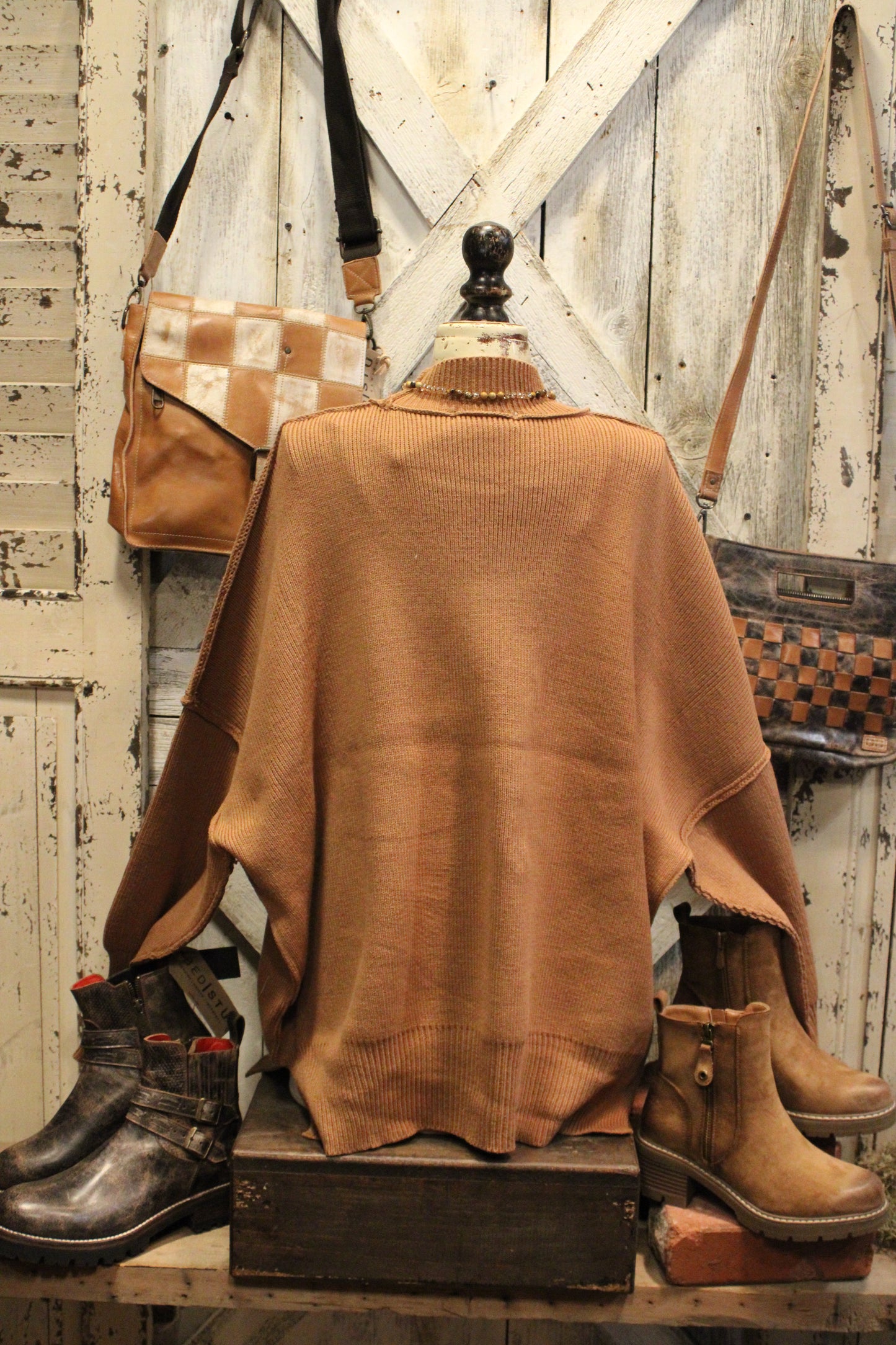Pop Of Deep Camel Sweater