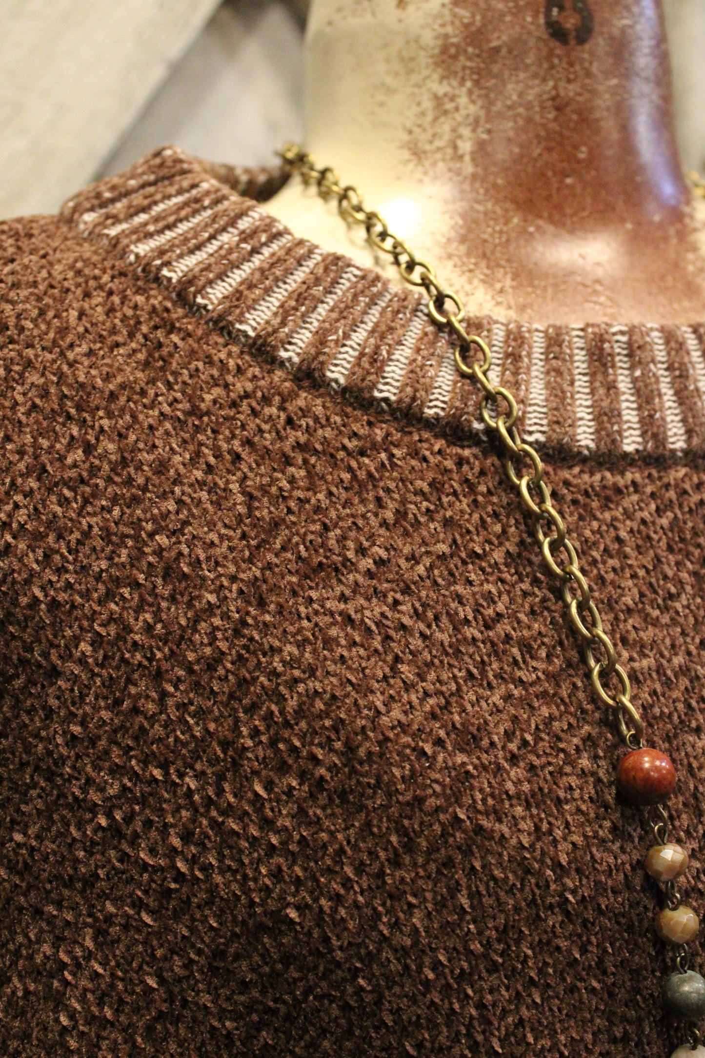 Woven Beauty Brown Sweater