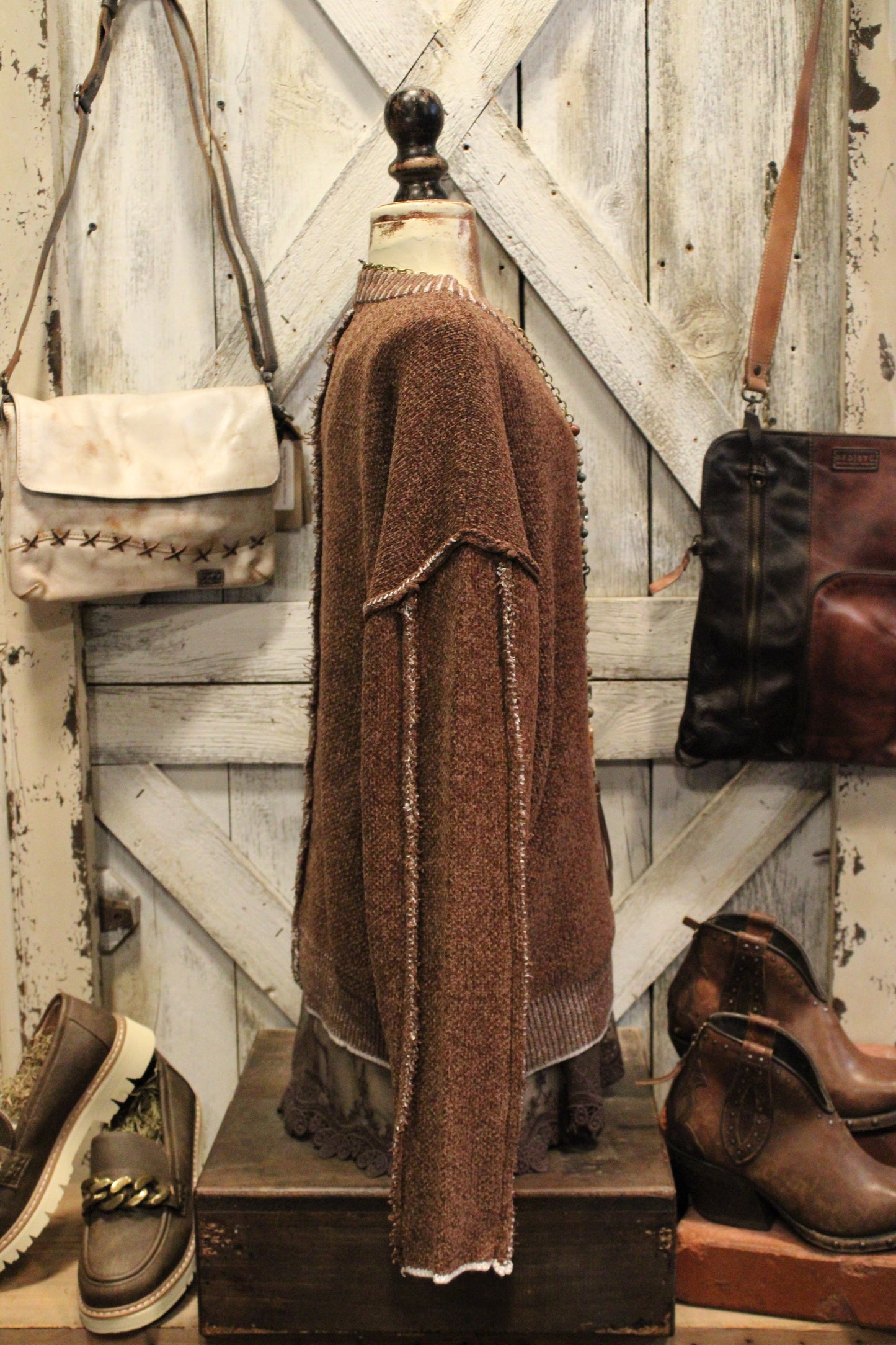 Woven Beauty Brown Sweater