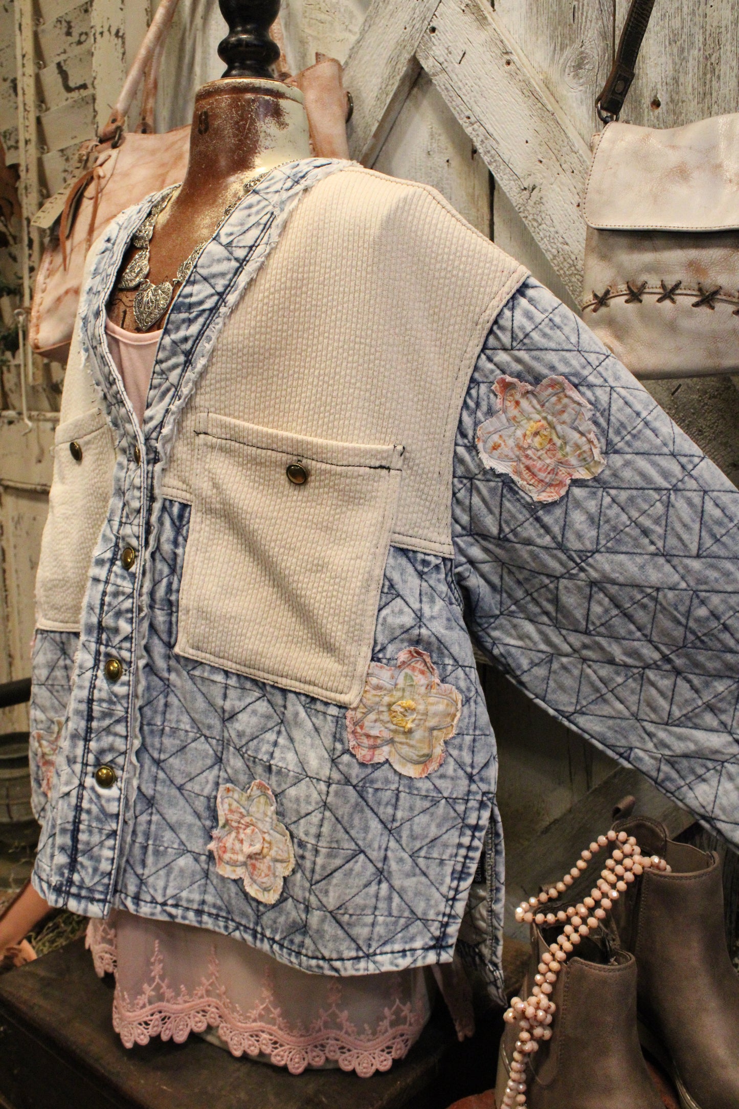 Oatmeal And Denim Jacket