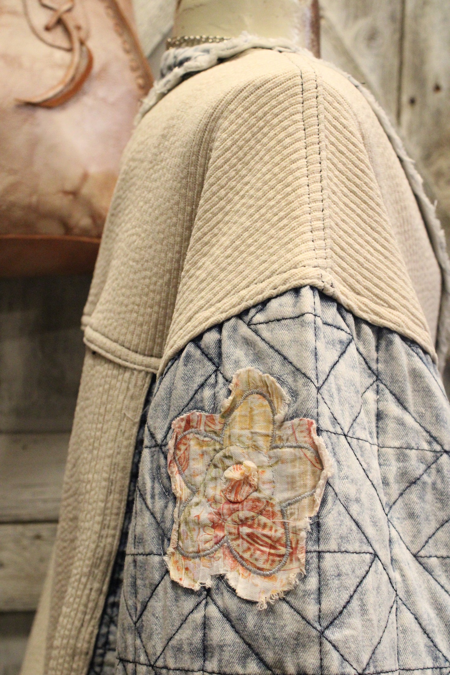 Oatmeal And Denim Jacket