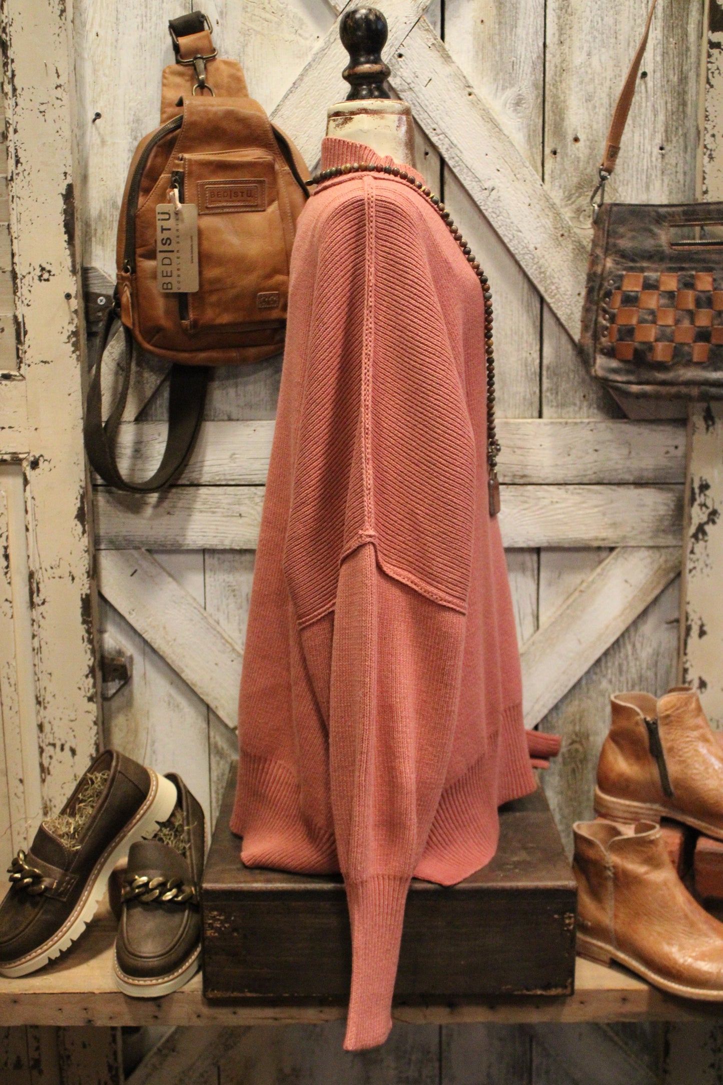 Pop Of Winter Rose Sweater