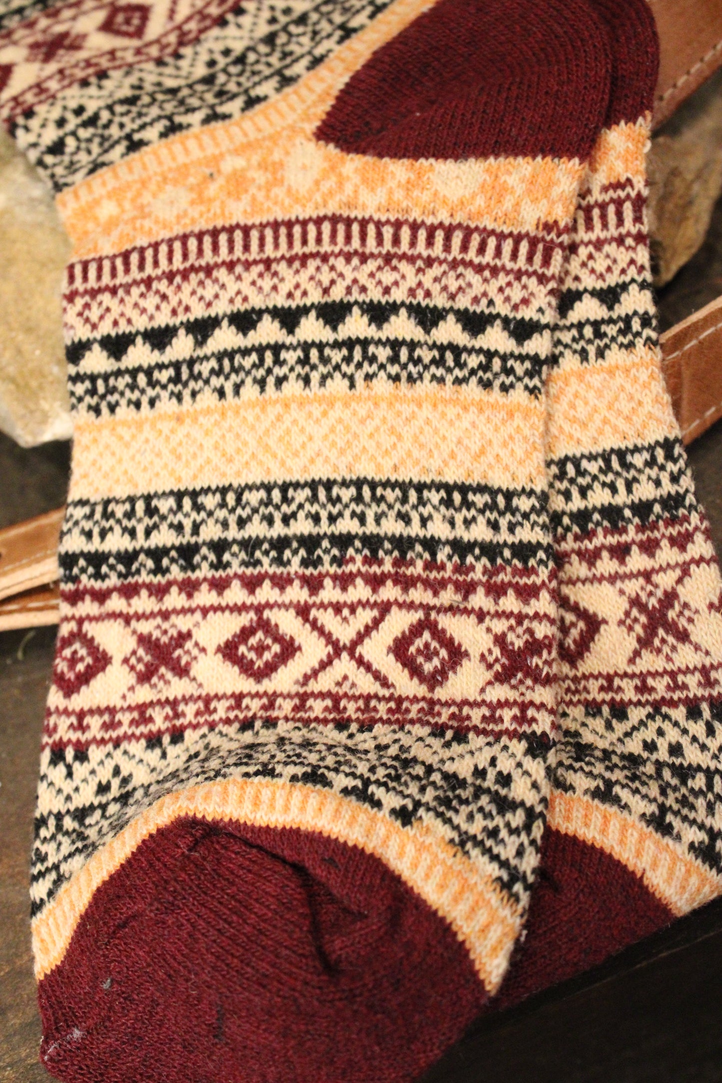 Cranberry Wine Socks
