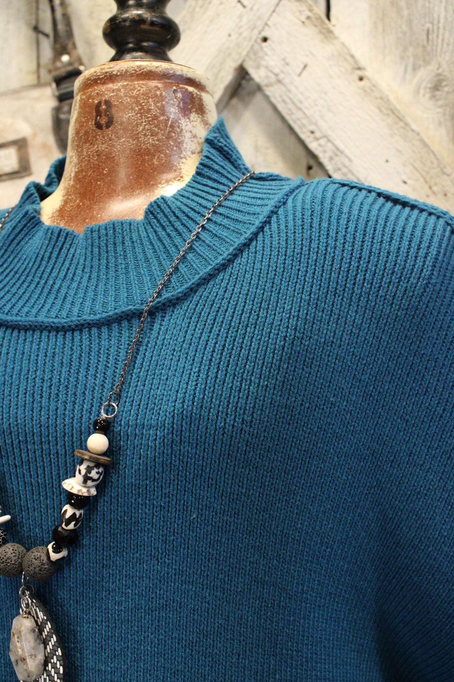 Pop Of Ocean Teal Sweater