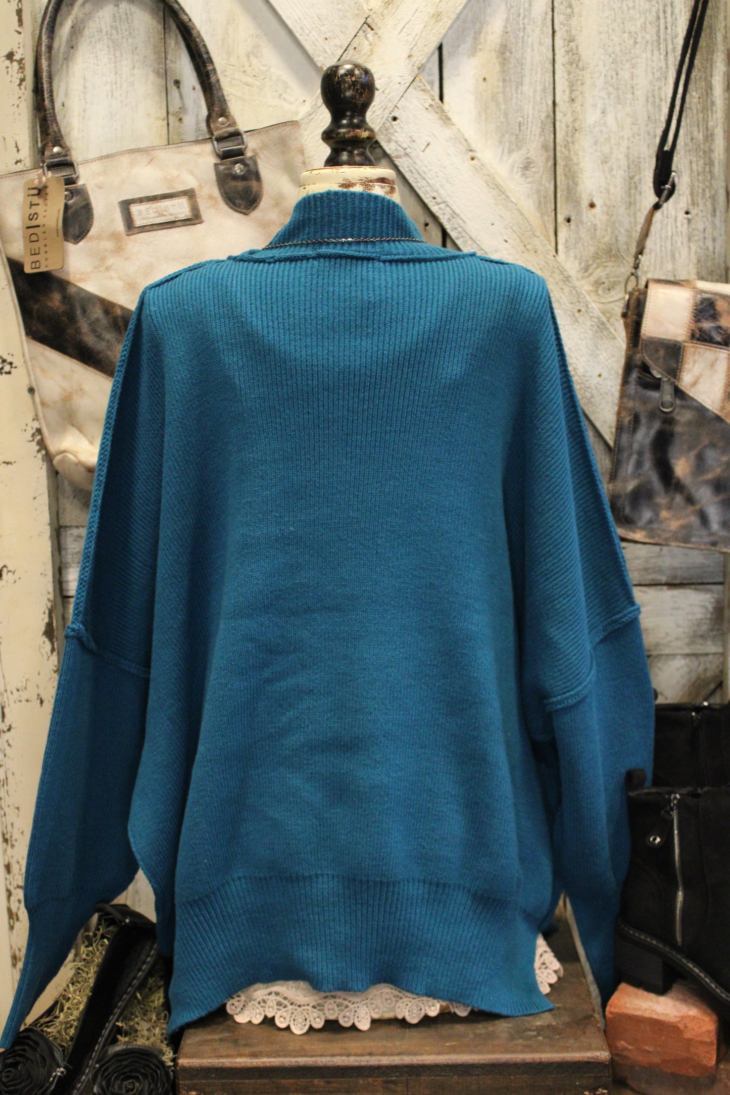 Pop Of Ocean Teal Sweater