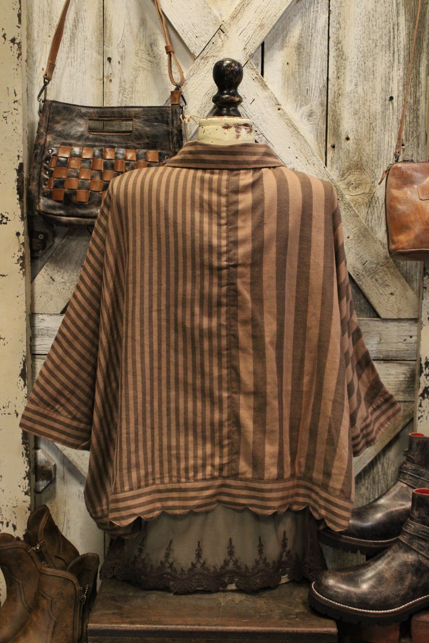 Coffee Break Striped Button Down