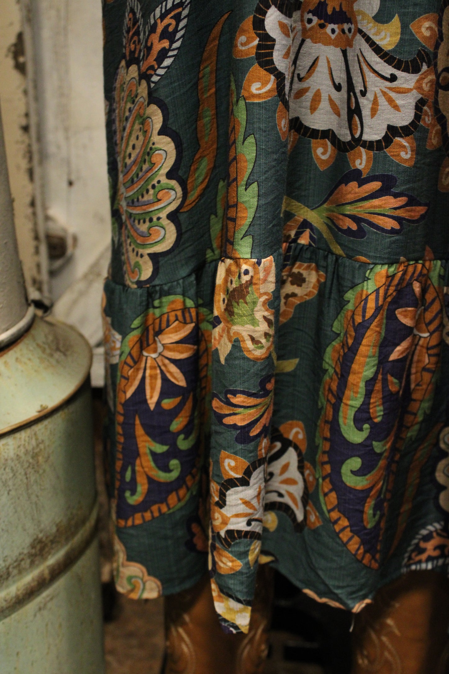 Botanical Bliss Teal Dress