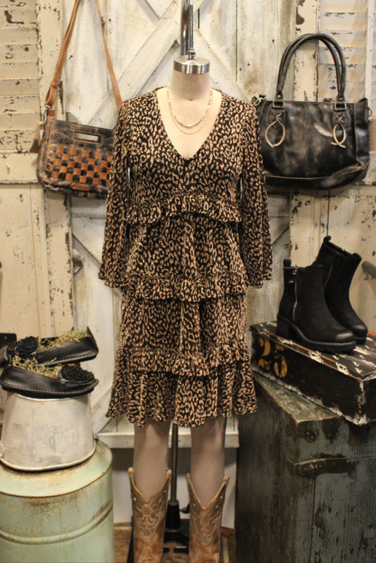 Leopard Luxe Shimmer Dress