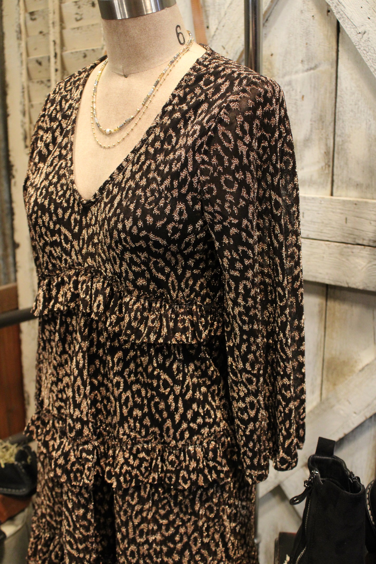 Leopard Luxe Shimmer Dress
