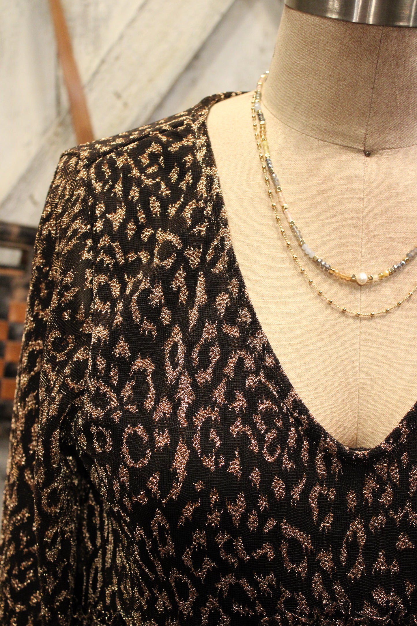 Leopard Luxe Shimmer Dress