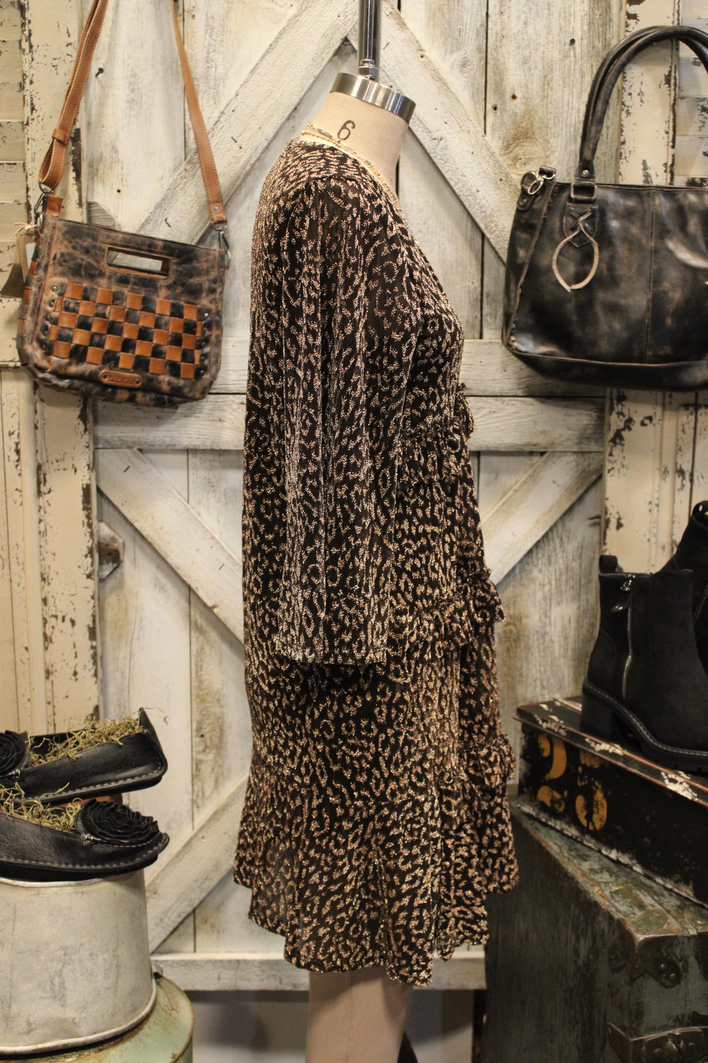 Leopard Luxe Shimmer Dress