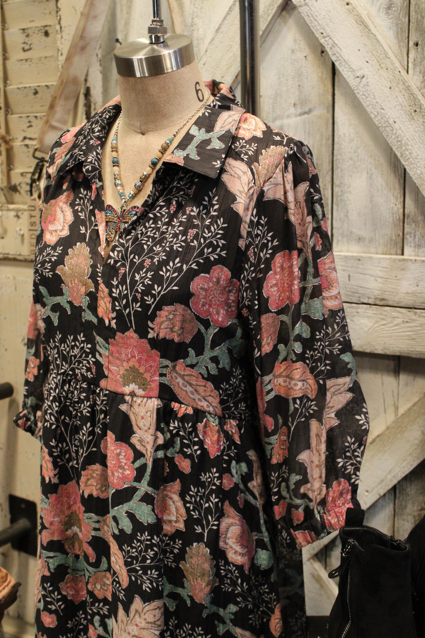 Midnight Floral Mix Maxi Dress