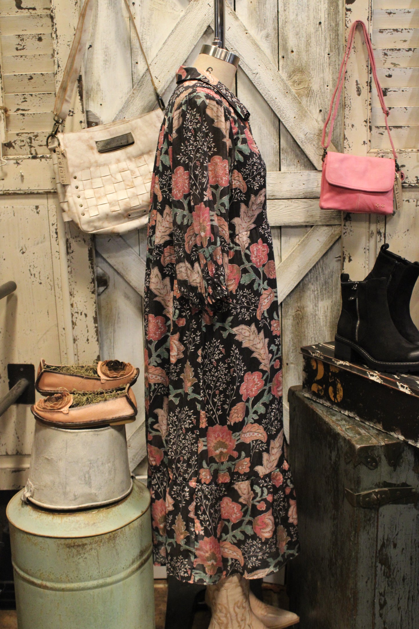 Midnight Floral Mix Maxi Dress