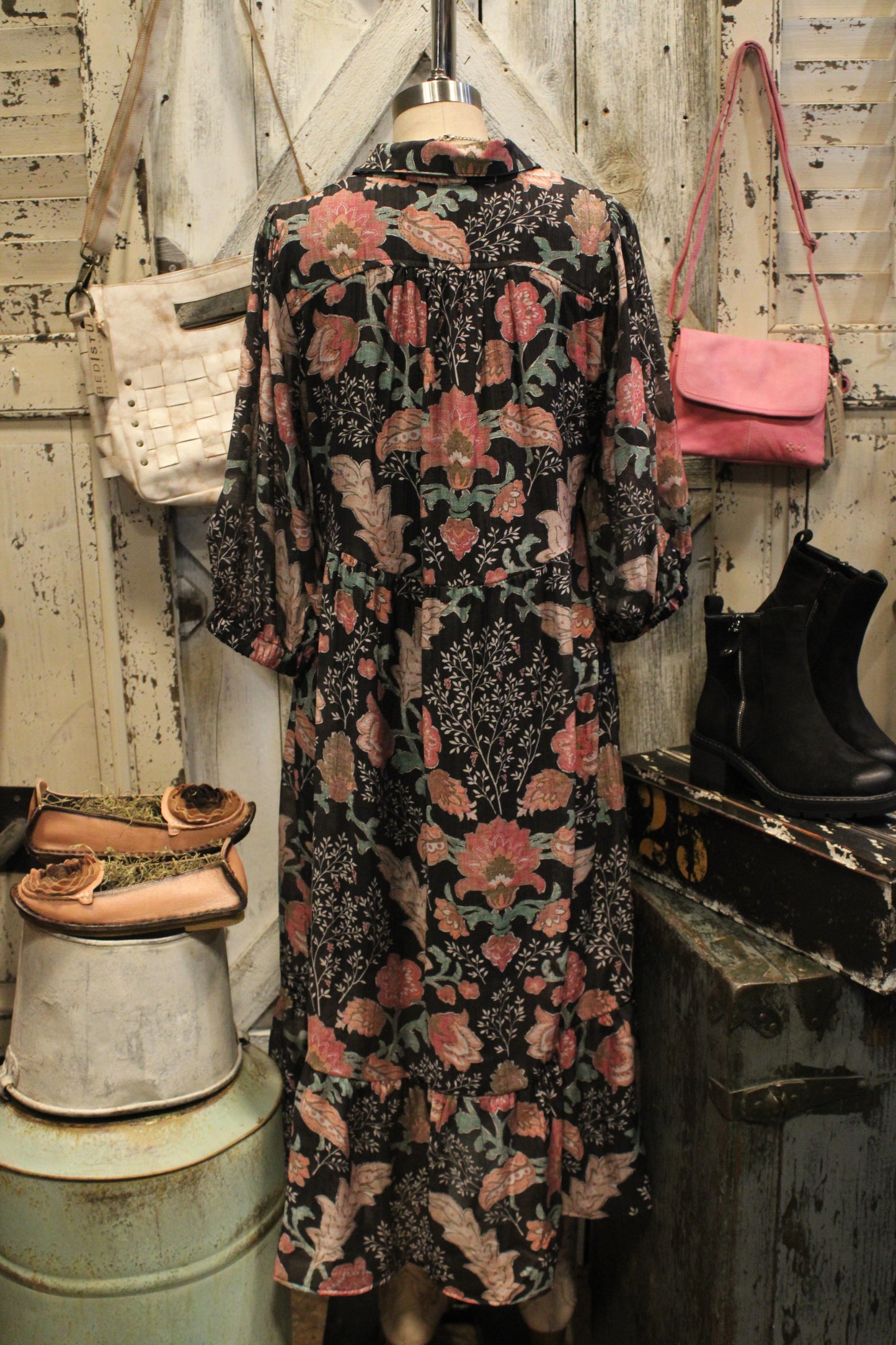 Midnight Floral Mix Maxi Dress