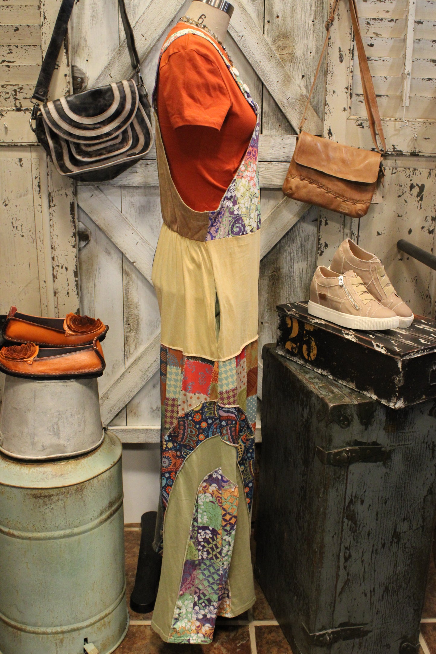 Boho Hippie Patchwork  Overalls