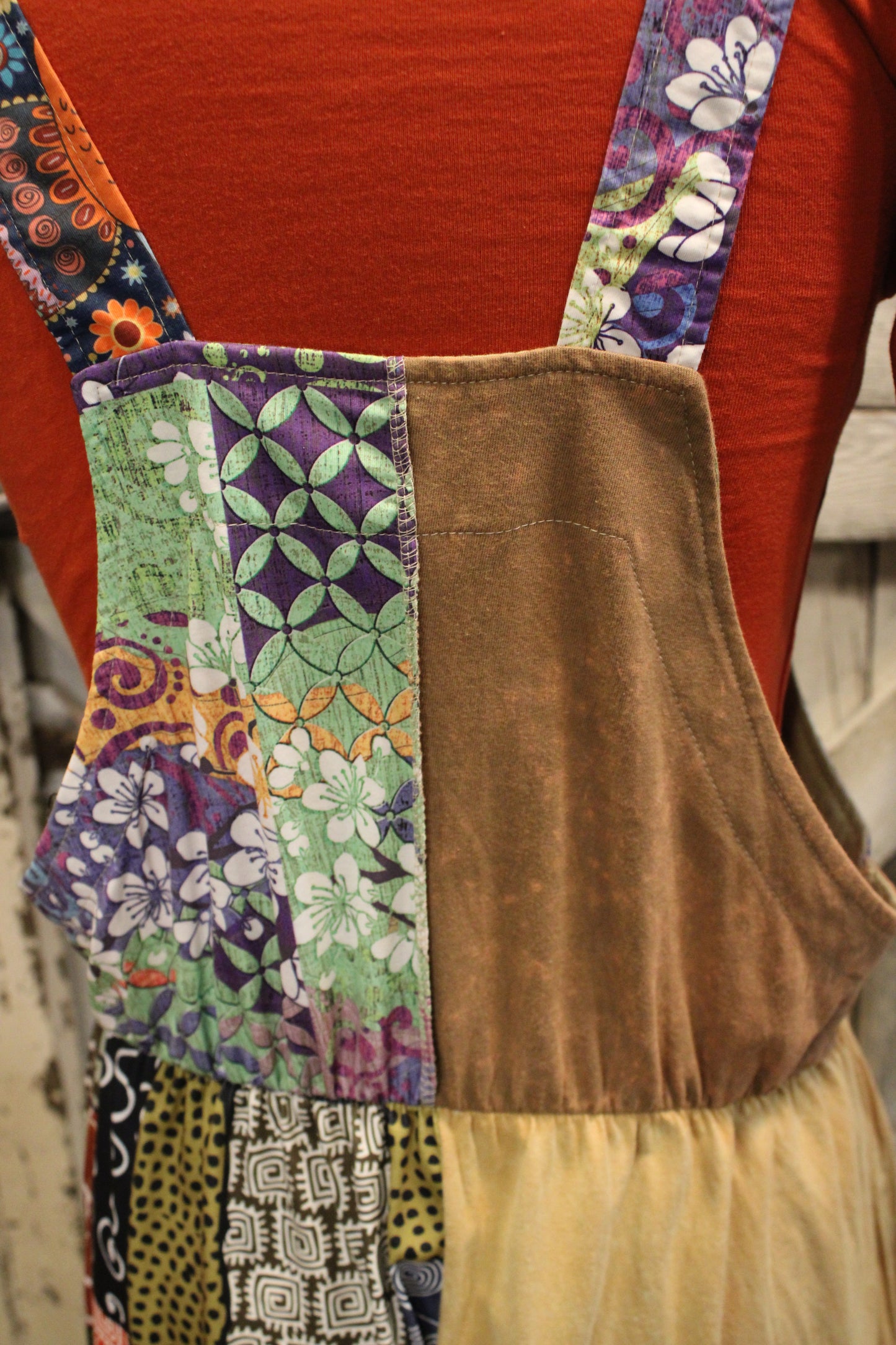 Boho Hippie Patchwork  Overalls