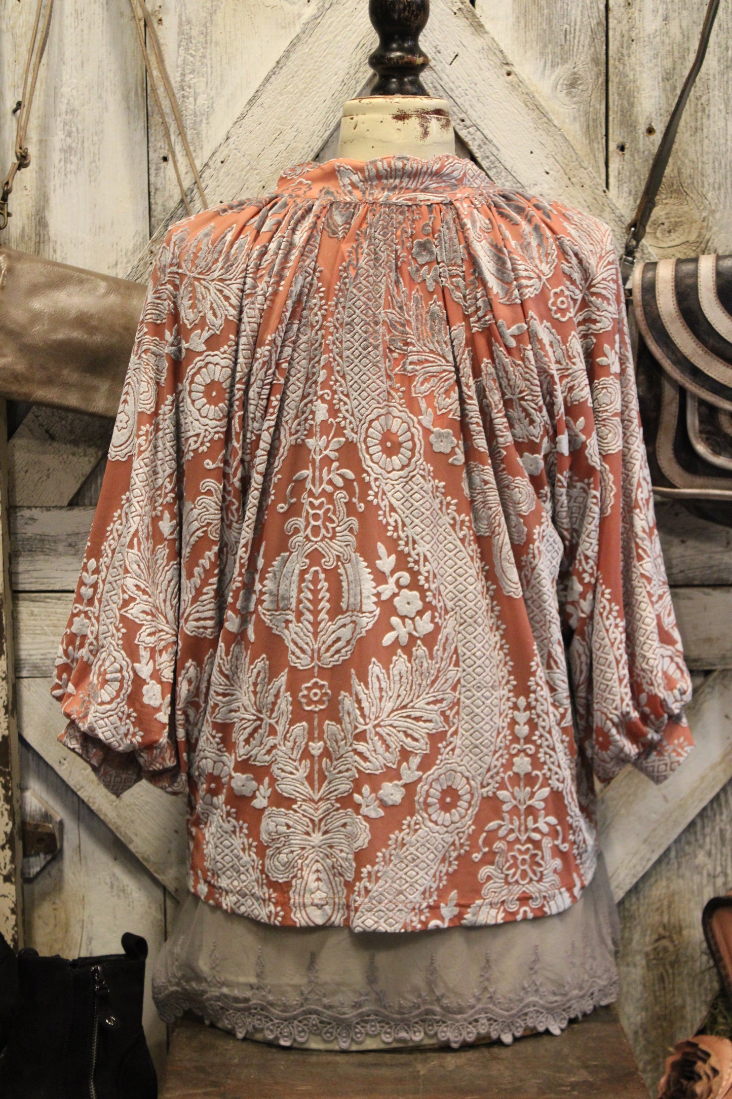 Dusty Rose Shimmer Blouse