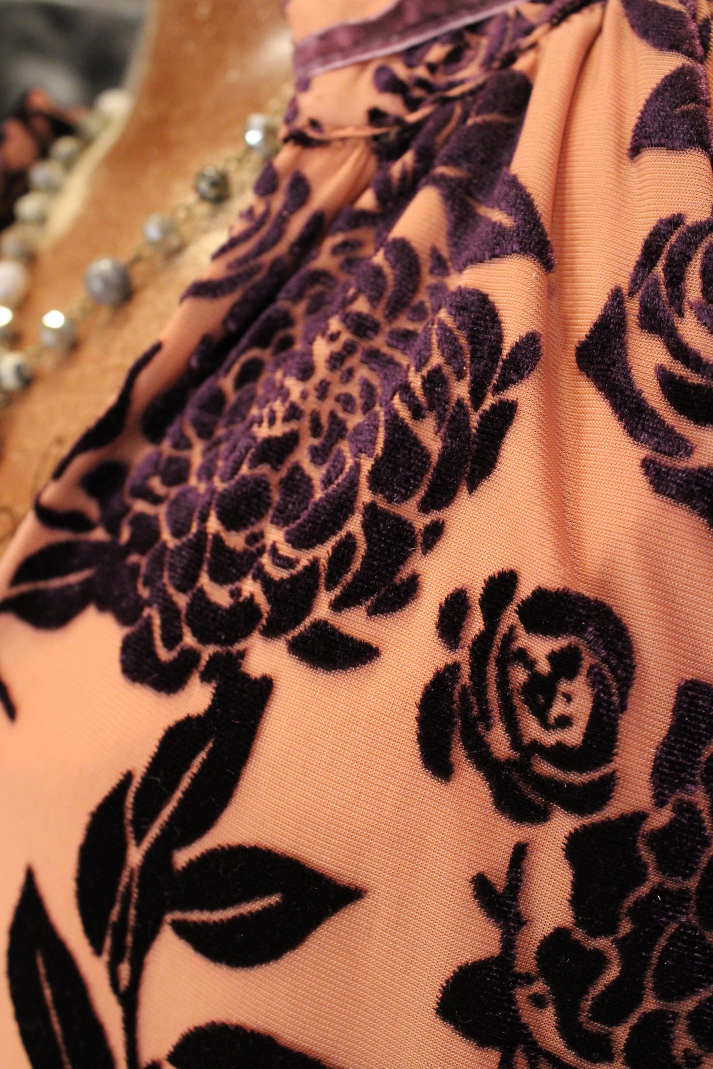 Grape Floral Velvet Blouse