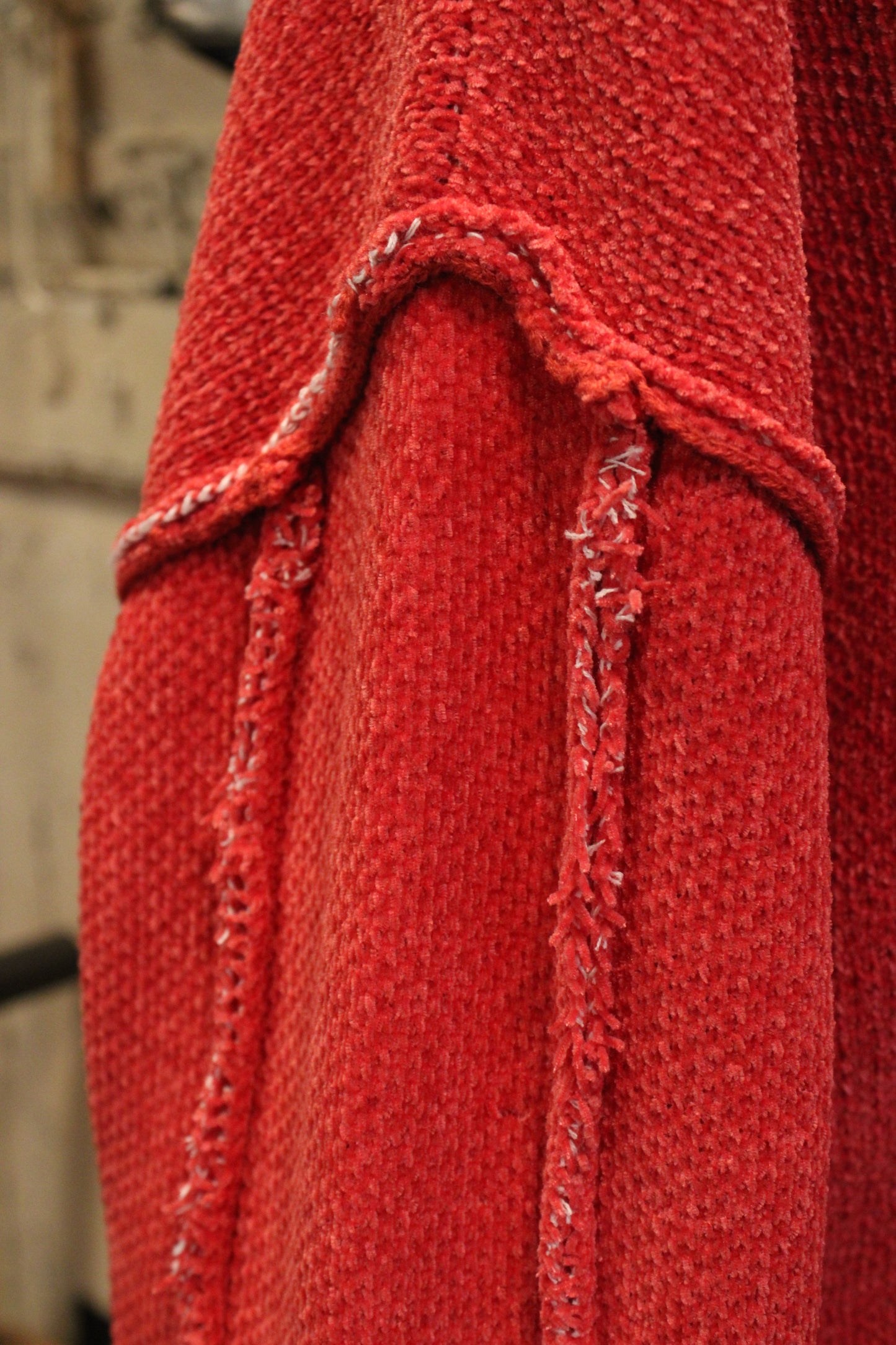 Woven Beauty Dark Red Sweater