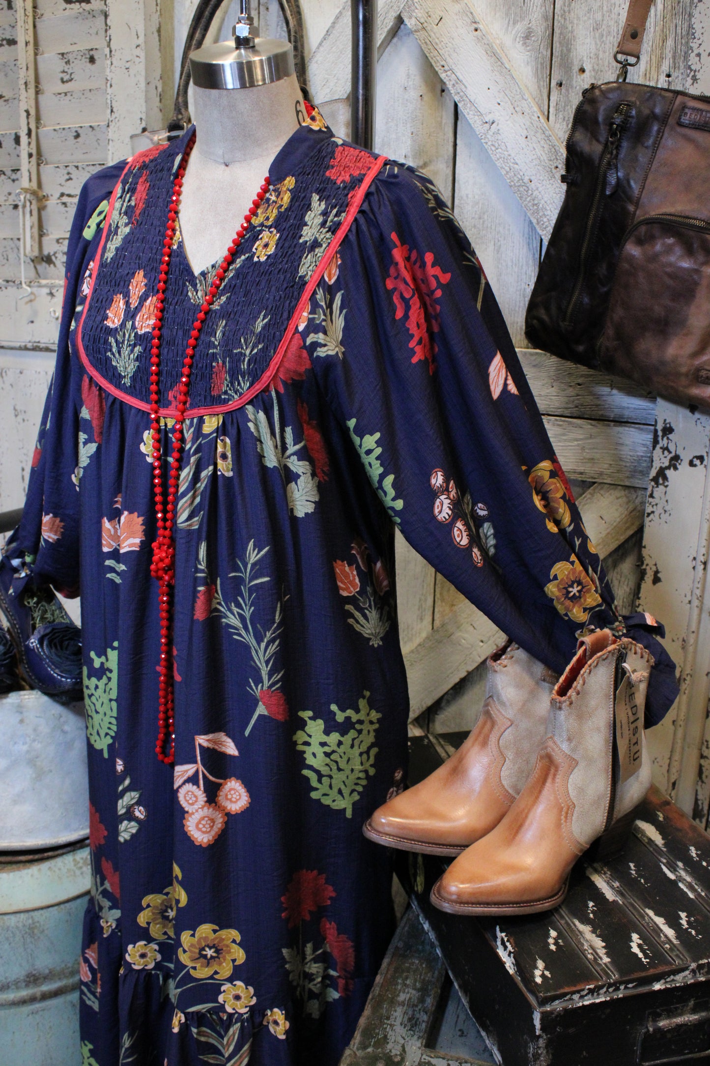 Deep Waters Floral Maxi Dress
